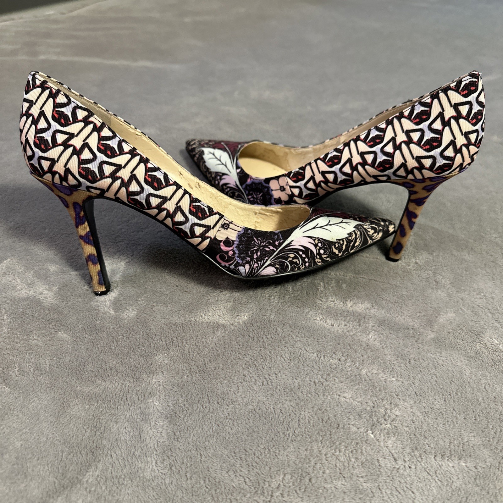 Nine West Size 7.5 M Floral Stiletto Heels