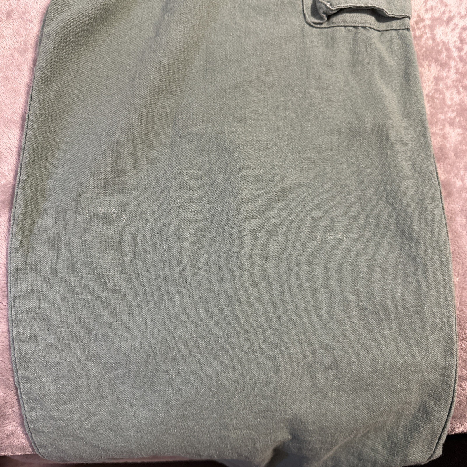7 For All Mankind Linen Cargo Pants Womens M Green - photo 3