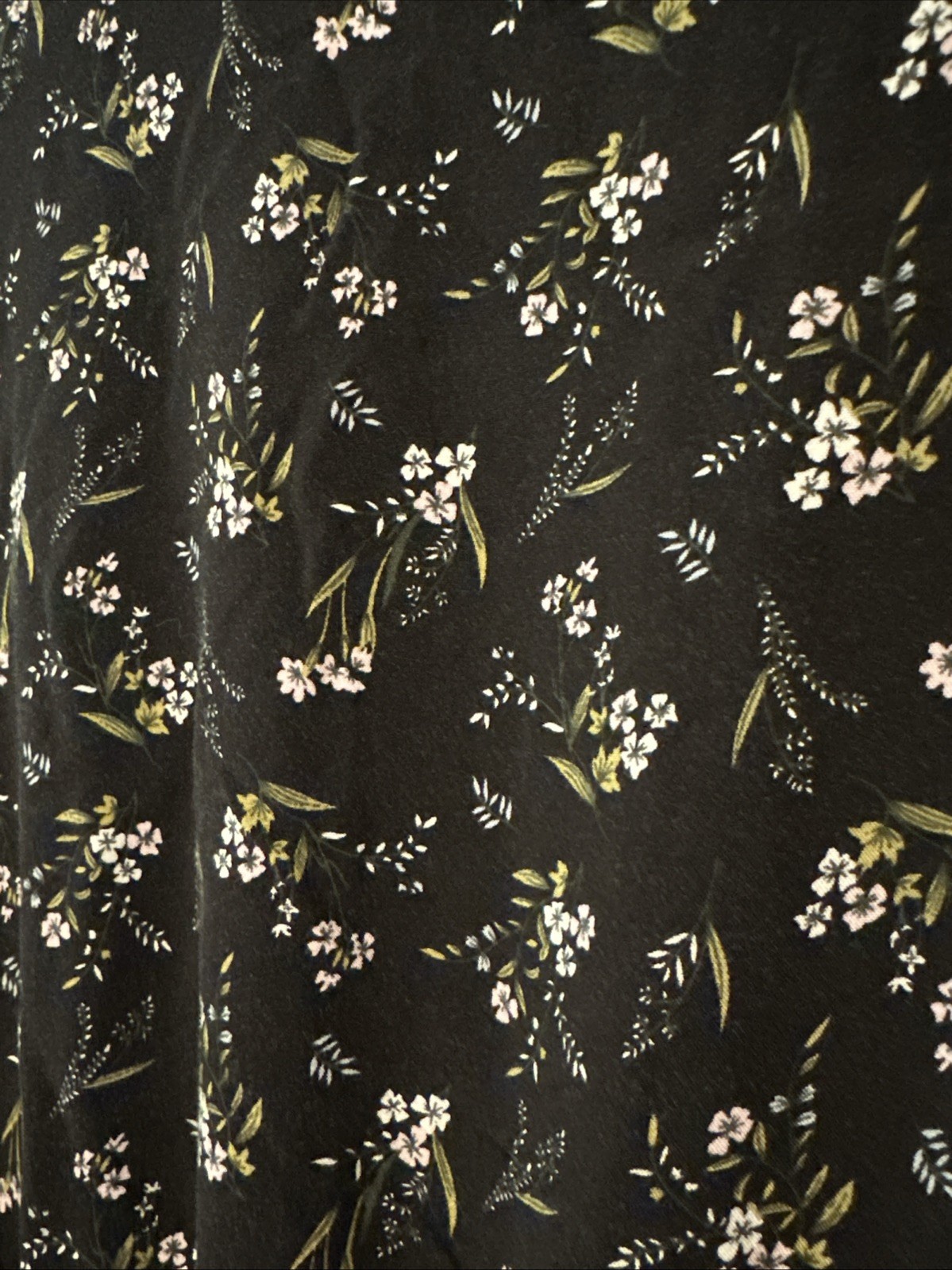 Cottagecore Dress Sears Black Floral Small Vintage Y2K - photo 4