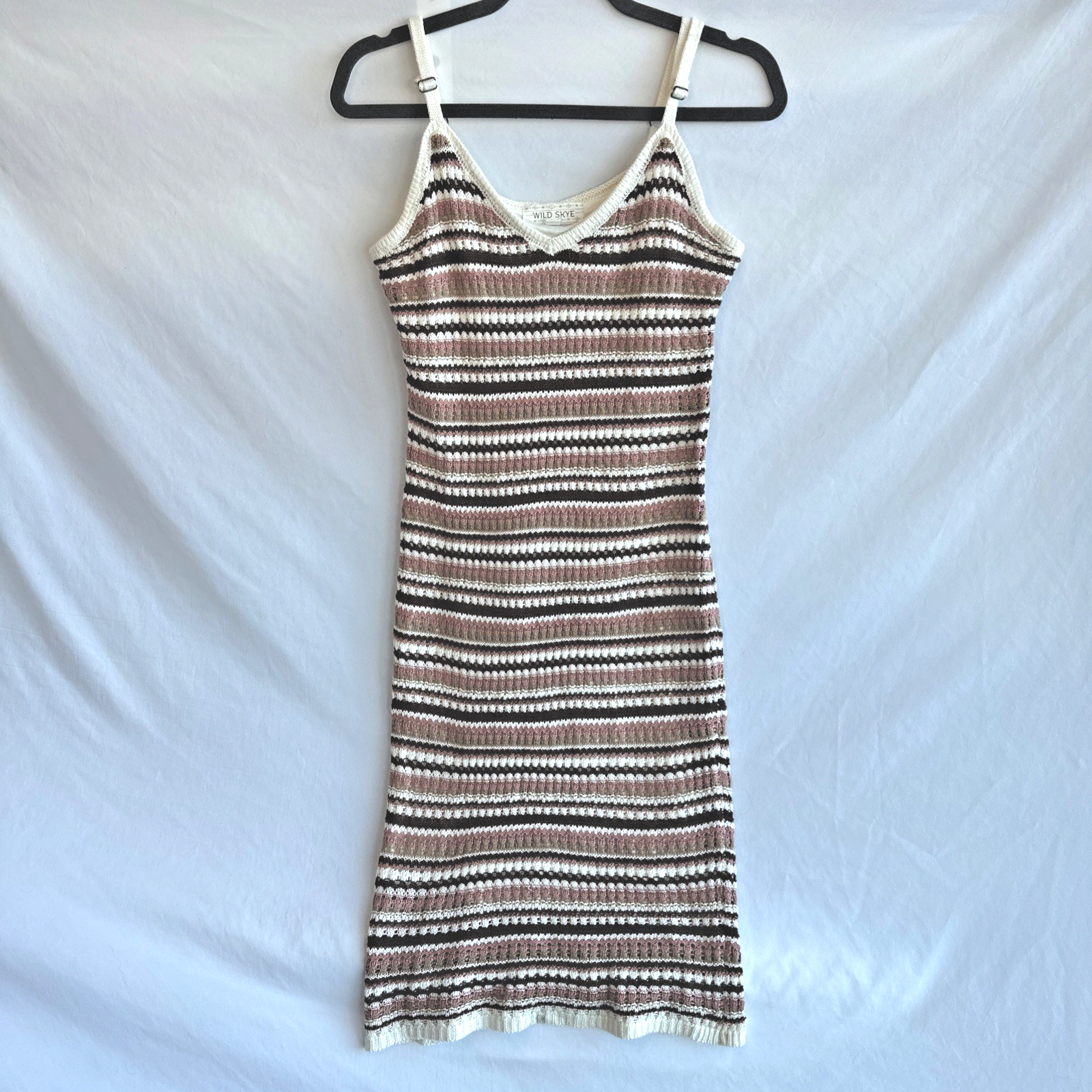 Wild Skye Crochet Midi Tank Dress - L