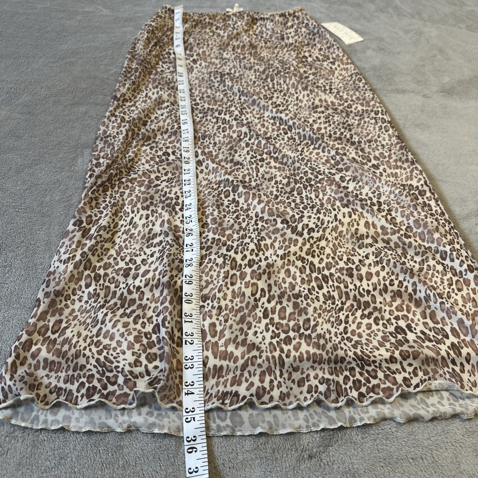 Wild Skye Mesh Maxi Leopard Print Skirt M NWT Y2K - photo 2