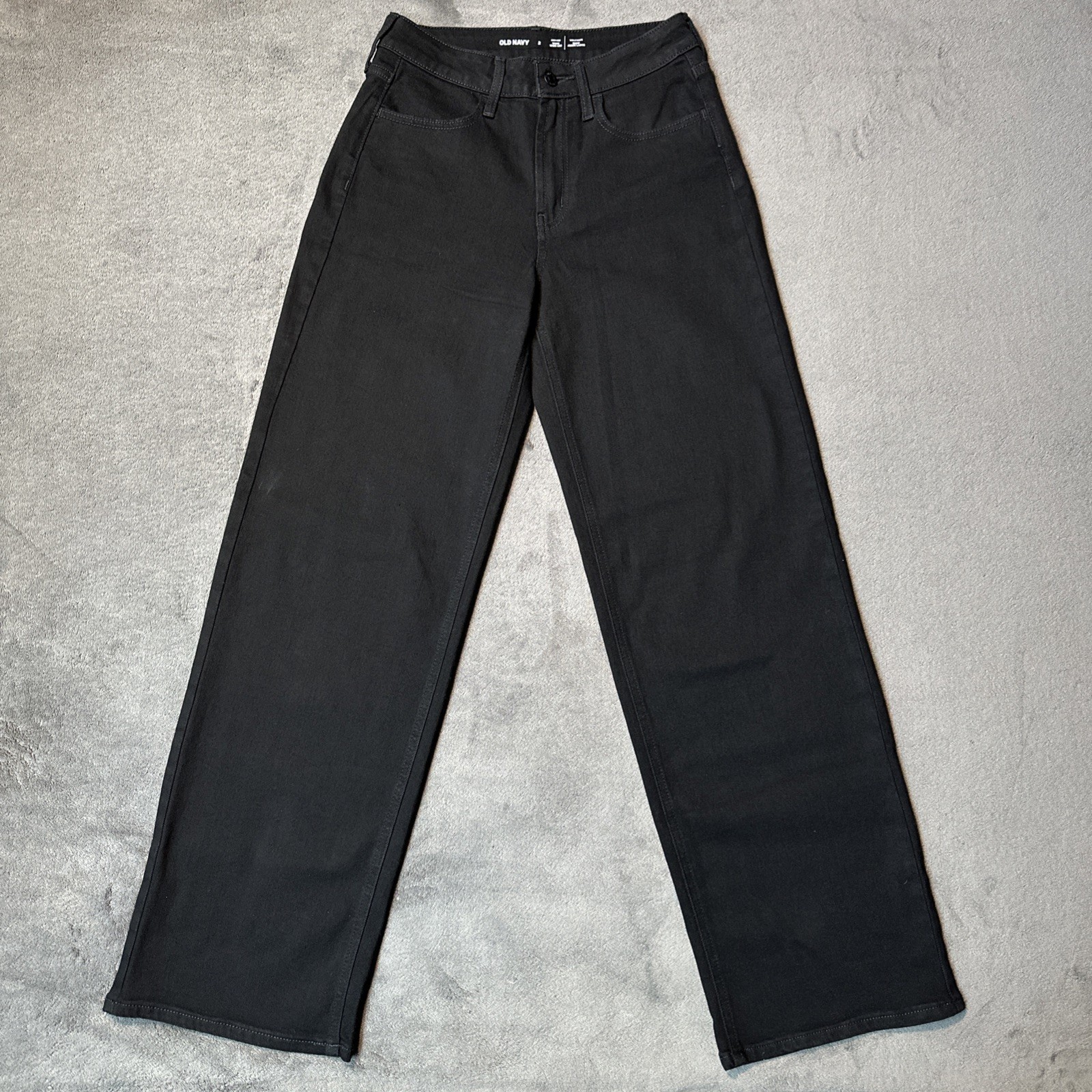 Old Navy High Rise Wide Leg Black Jeans Size 2