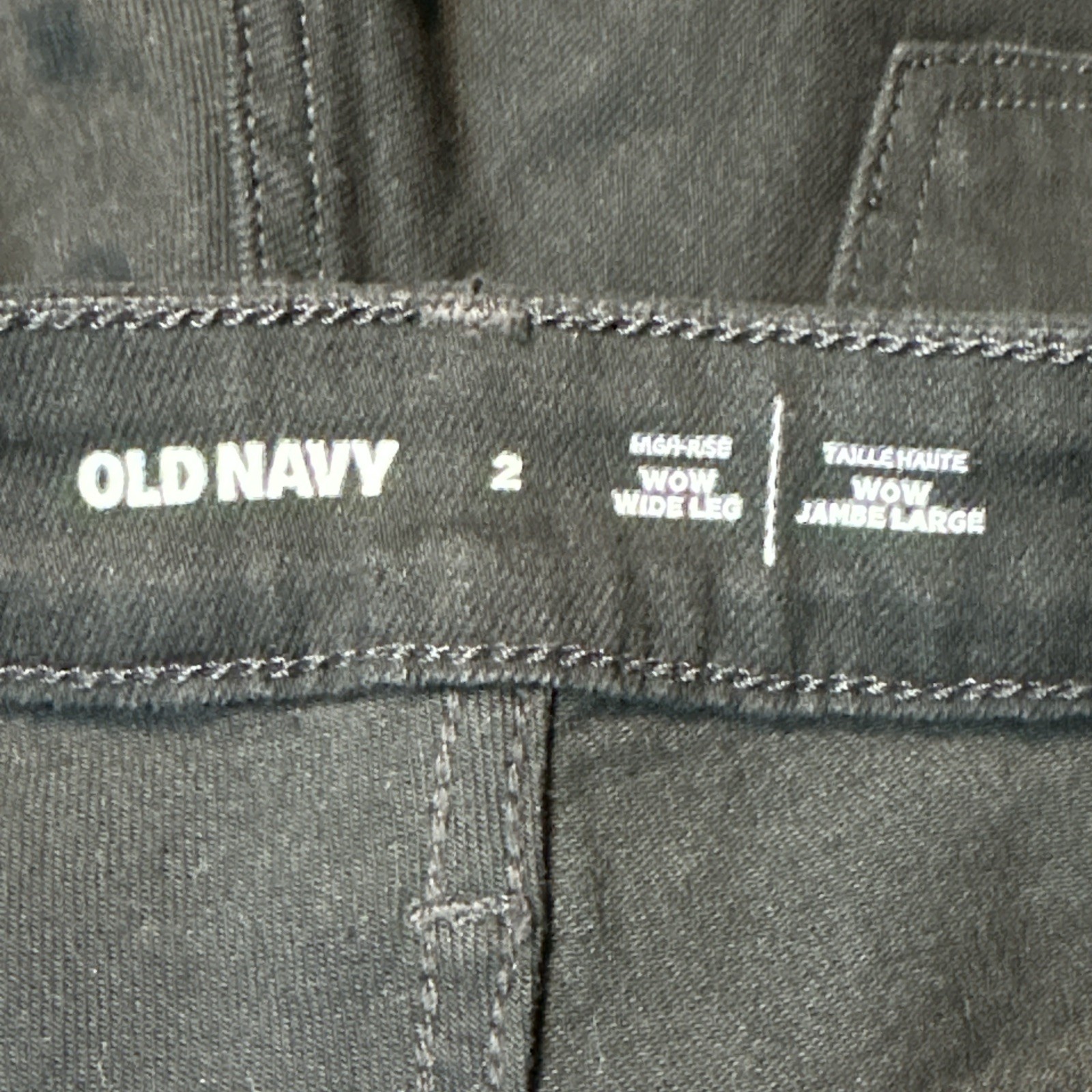 Old Navy High Rise Wide Leg Black Jeans Size 2 - photo 4