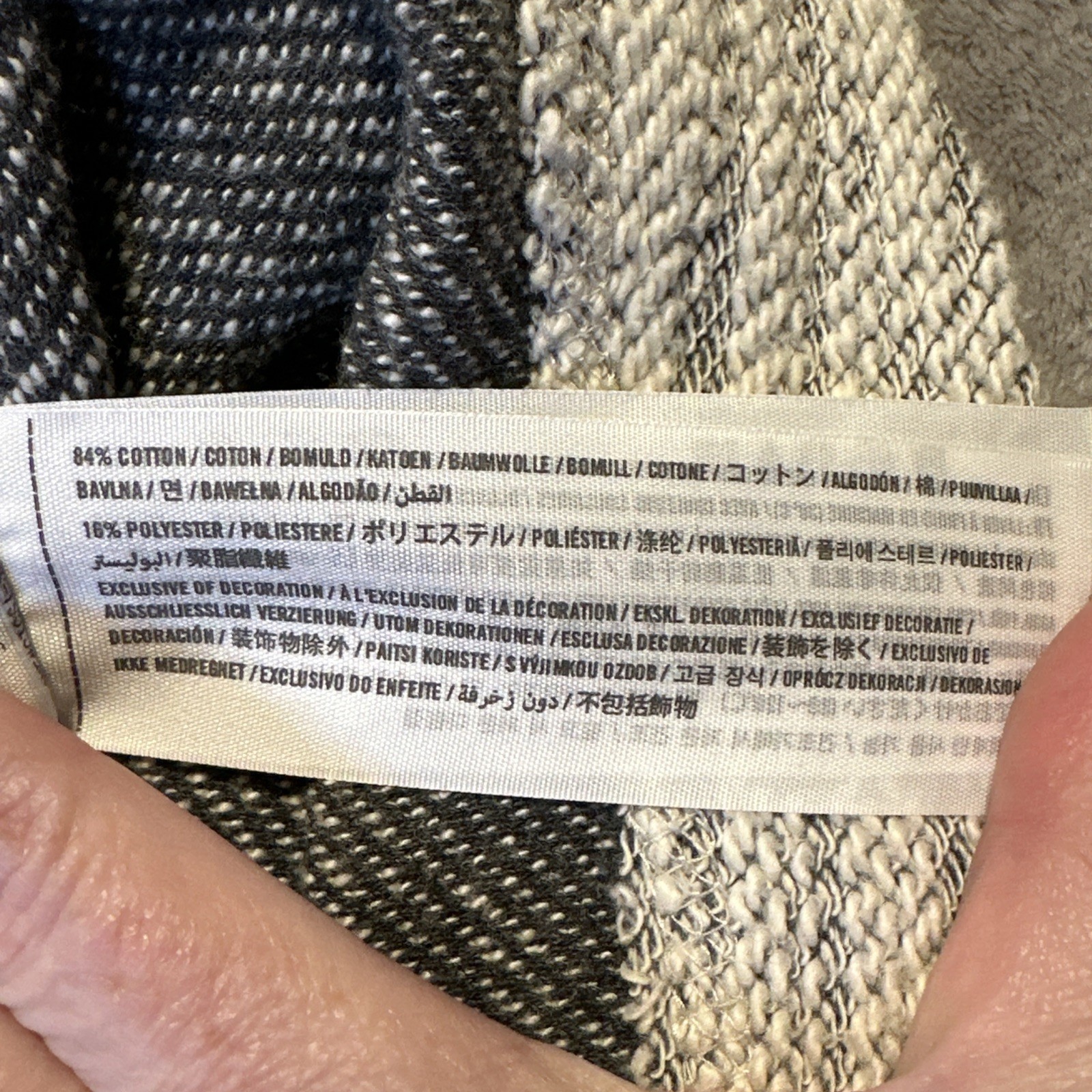 Hollister Men's Small Knit Hoodie Pullover Sweater Gray White Ma - photo 5