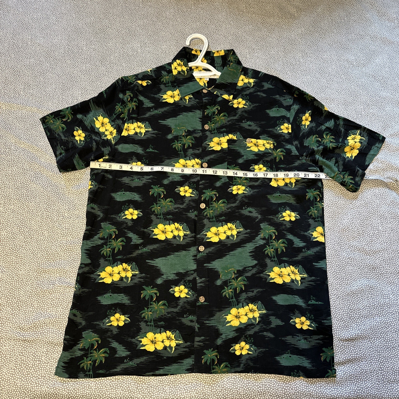 Molokai Surf Vintage Shirt Men L Yellow Hibiscus Hawaiian Short - photo 3