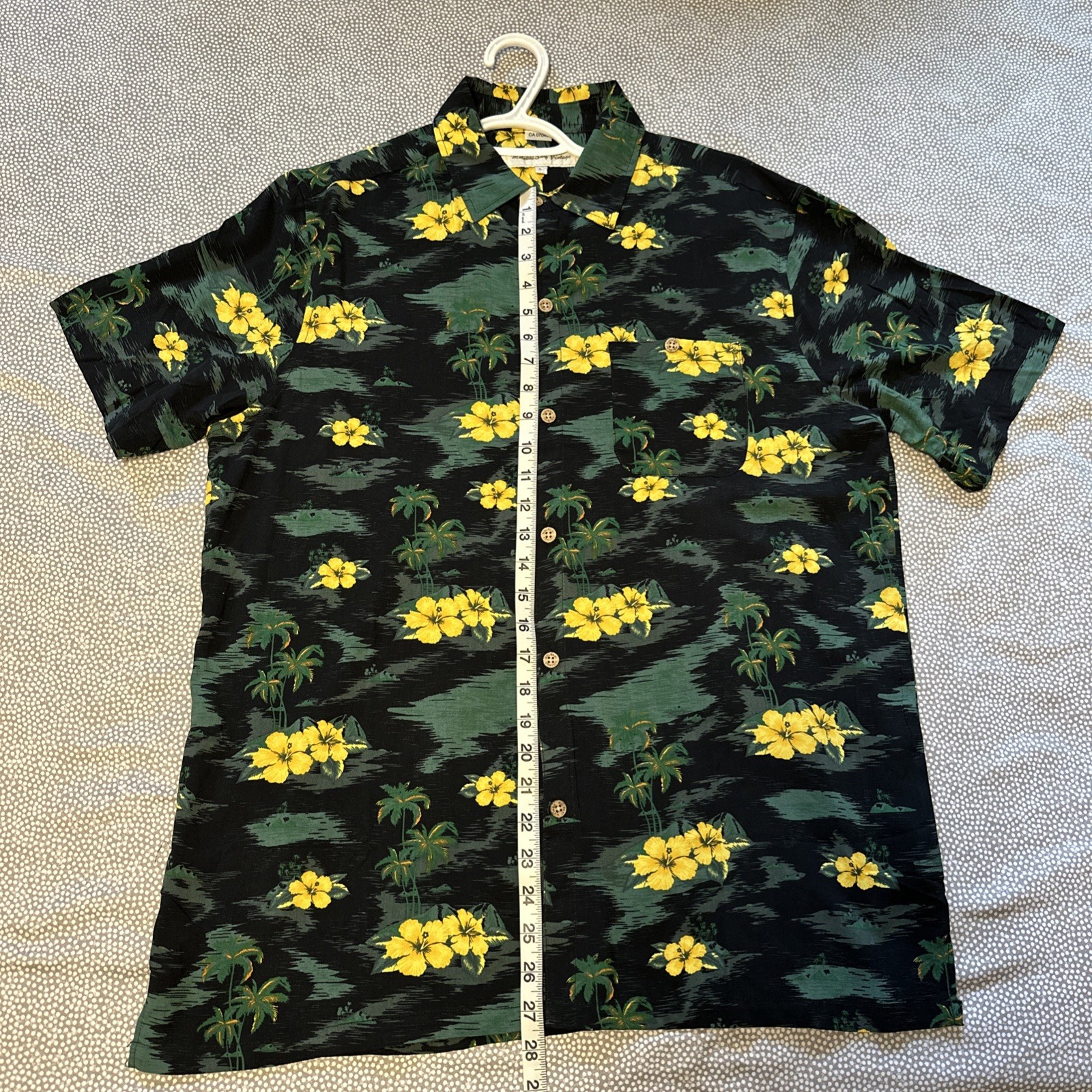 Molokai Surf Vintage Shirt Men L Yellow Hibiscus Hawaiian Short - photo 4