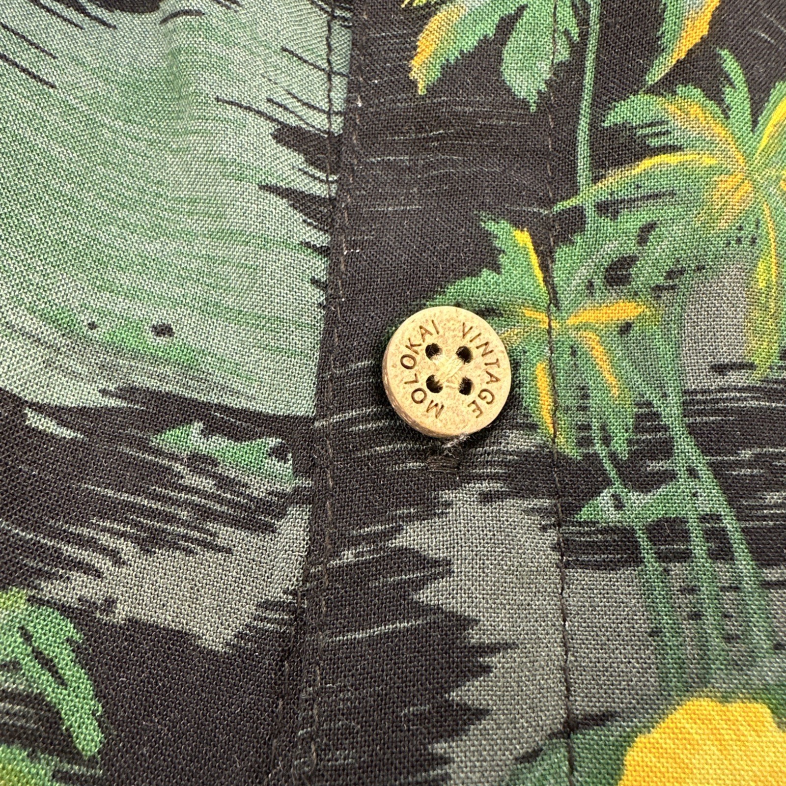 Molokai Surf Vintage Shirt Men L Yellow Hibiscus Hawaiian Short - photo 5