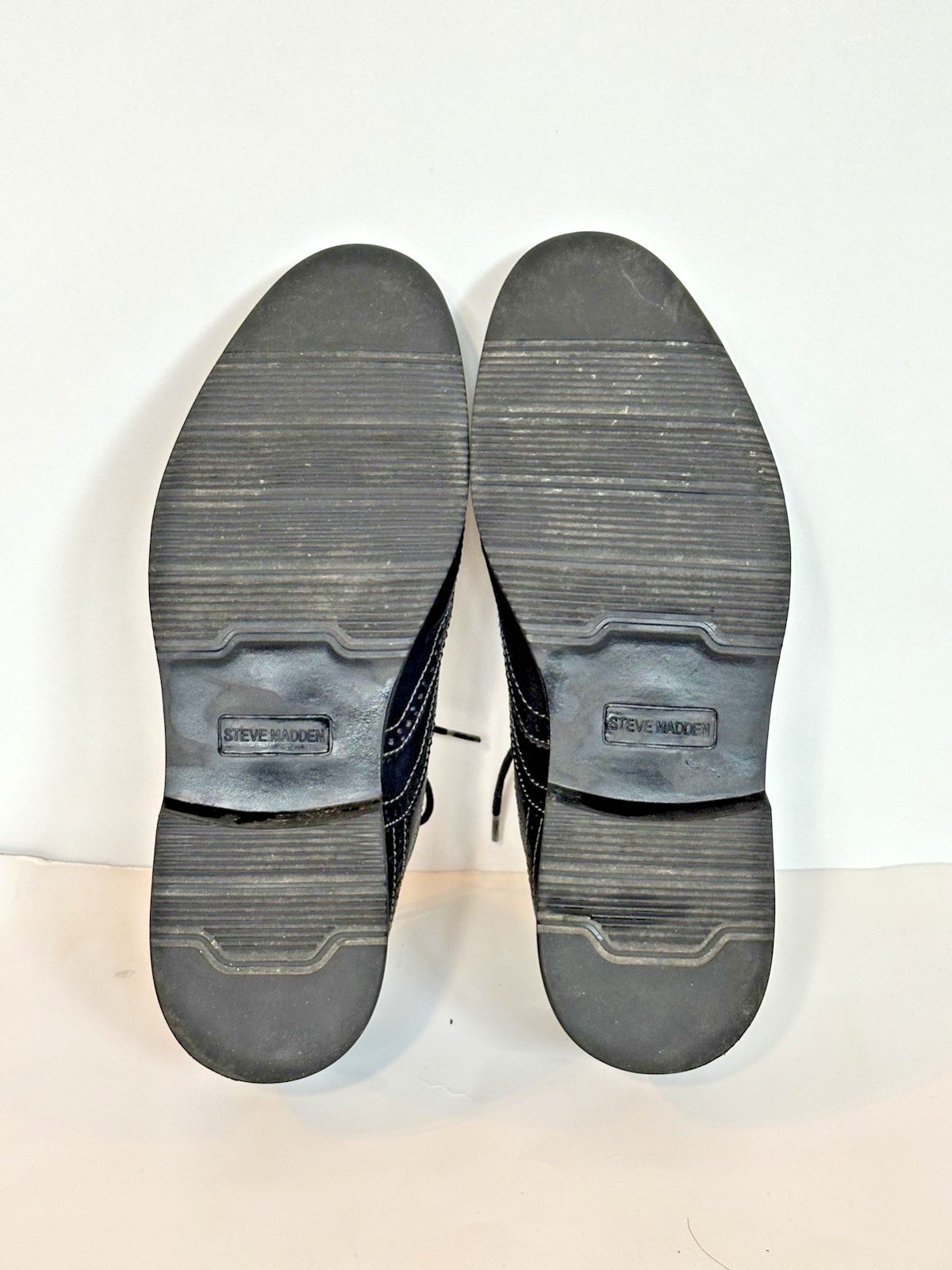 Steve Madden Black Leather Wingtip Oxford Dress Shoes Men's 10.5 - photo 3