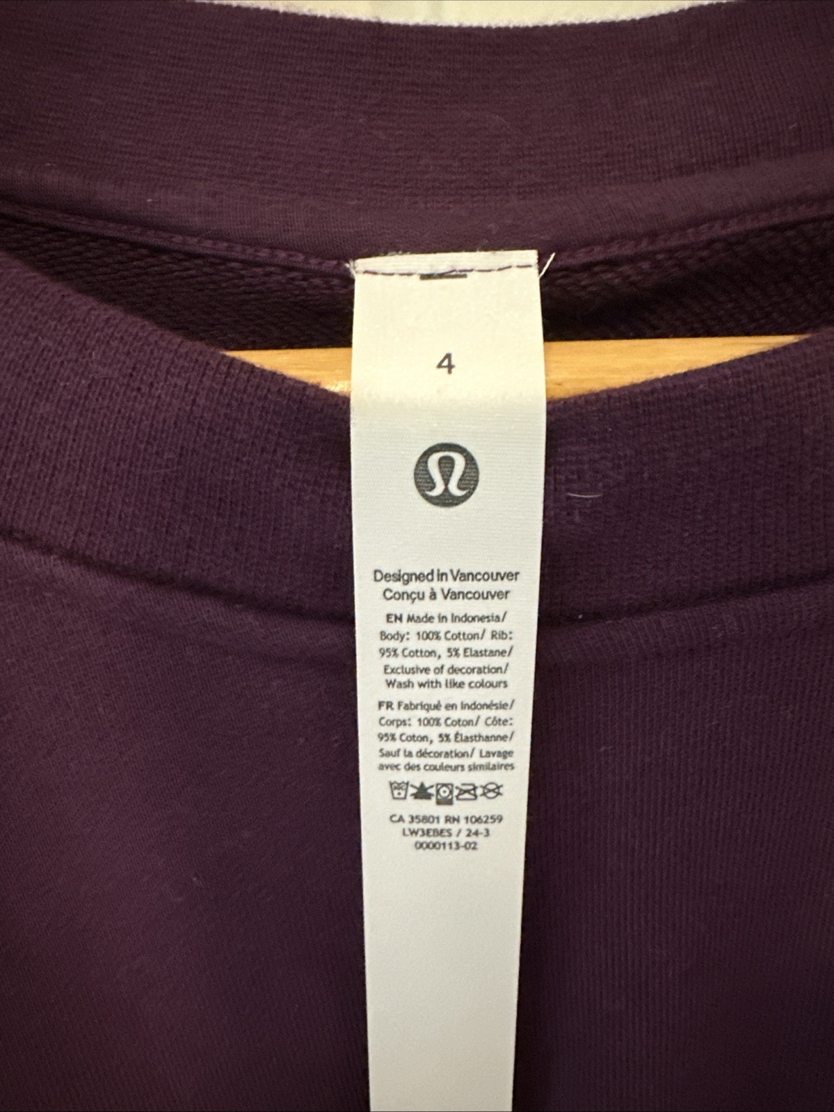 Lululemon Perfectly Oversized Cropped Crew Size 4 - photo 2