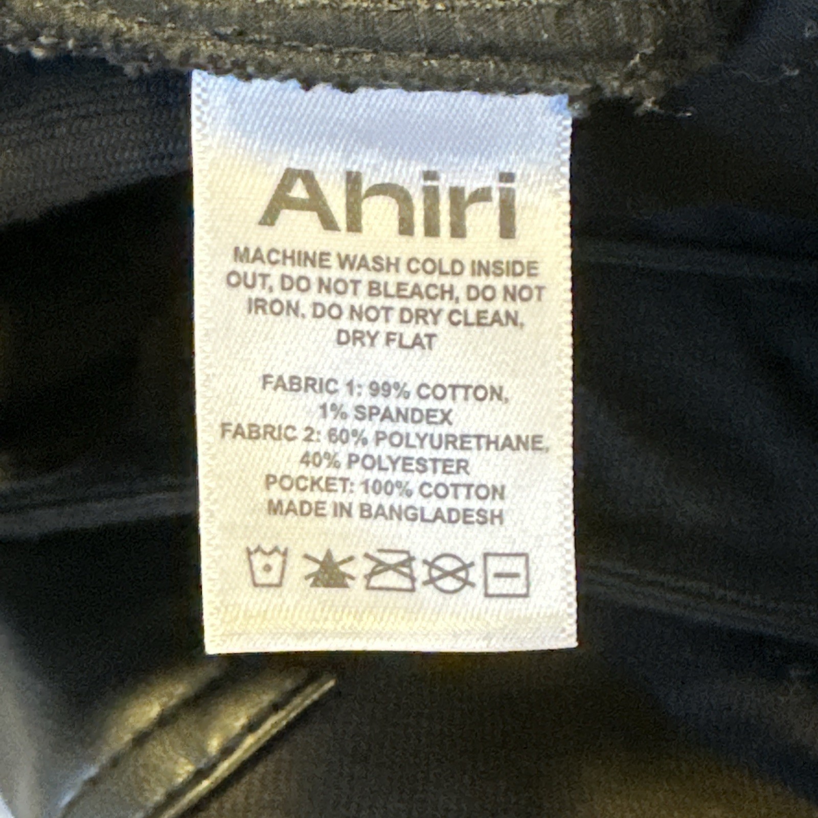 Ahiri Women's Faux Leather Panel Denim Pants Size 4 Black - photo 5