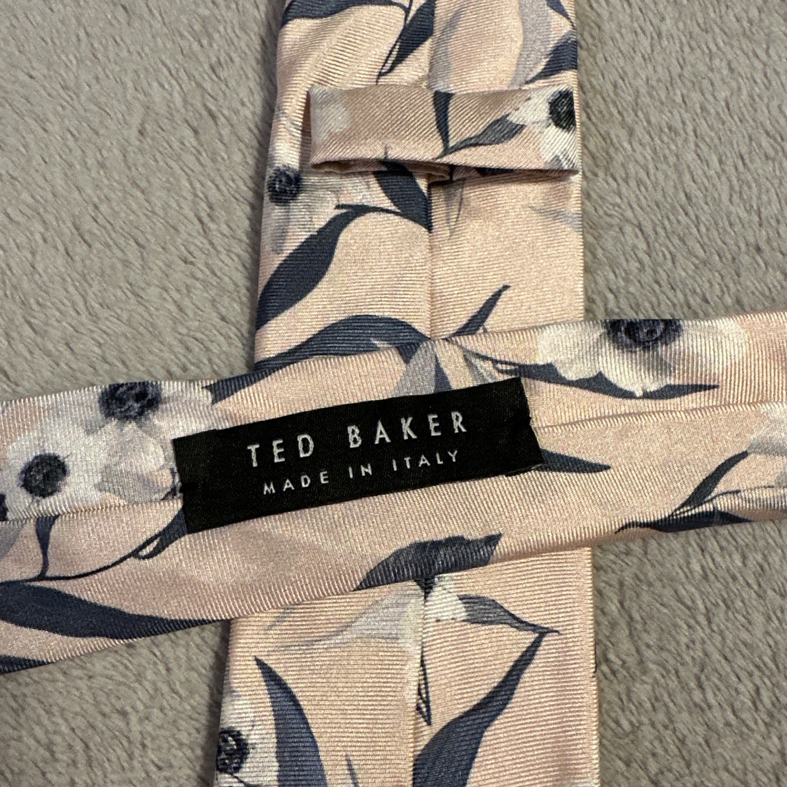 Ted Baker Blue Floral Silk Tie & Pocket Square Set - Made in Ita - photo 3