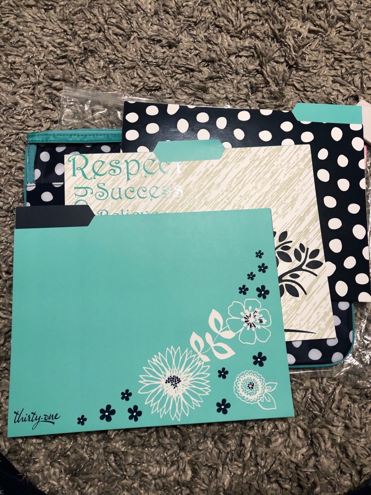 Thirty-One Gifts Document Holder 439J Navy Lotsa Dots NEW - photo 2