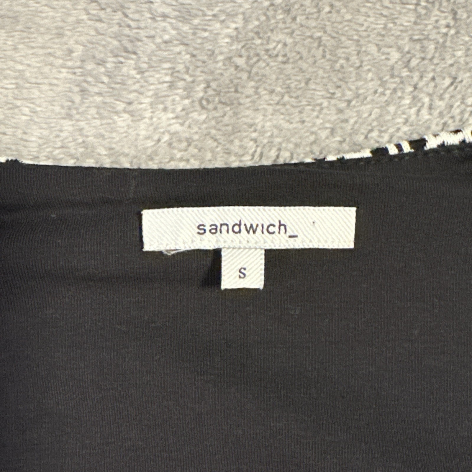 Sandwich Dress Small Long-Sleeve Midi Stretchy White Black Zippe - photo 3