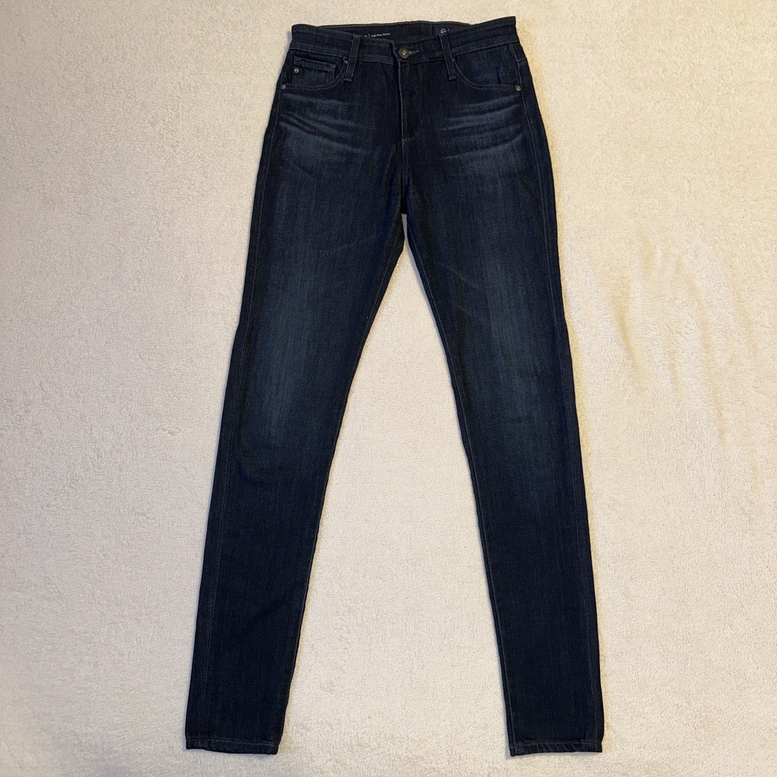AG Farrah High-Rise Skinny Jeans Women's 25R Dark Wash Stretch D