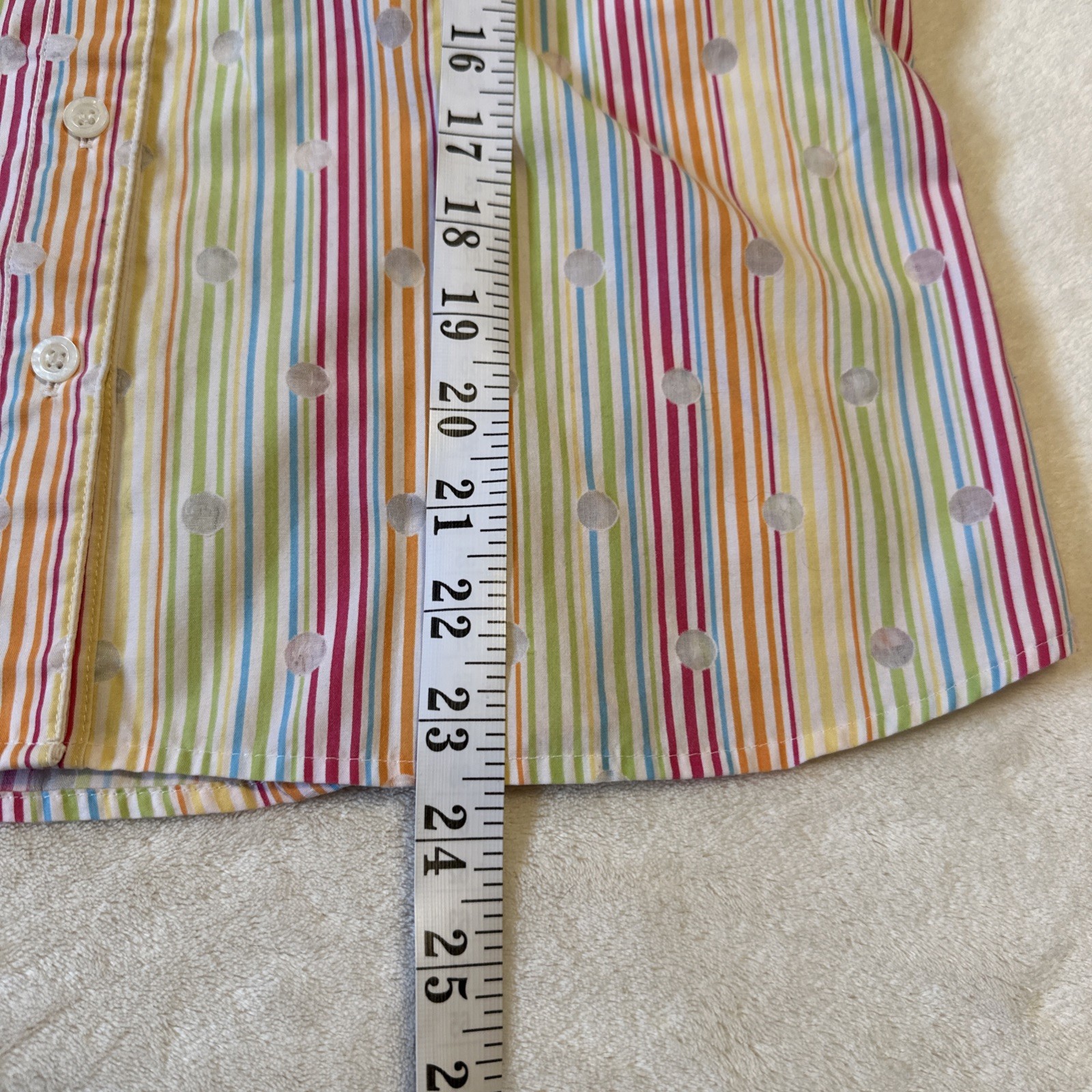 Vintage 90s Liz Claiborne Rainbow Stripe Sleeveless Blouse M - photo 3