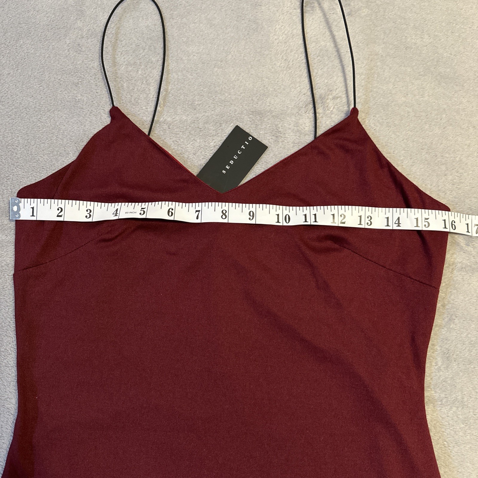 Burgundy Maroon Bodycon Mini Dress - The Vintage Shop - Size L - photo 2