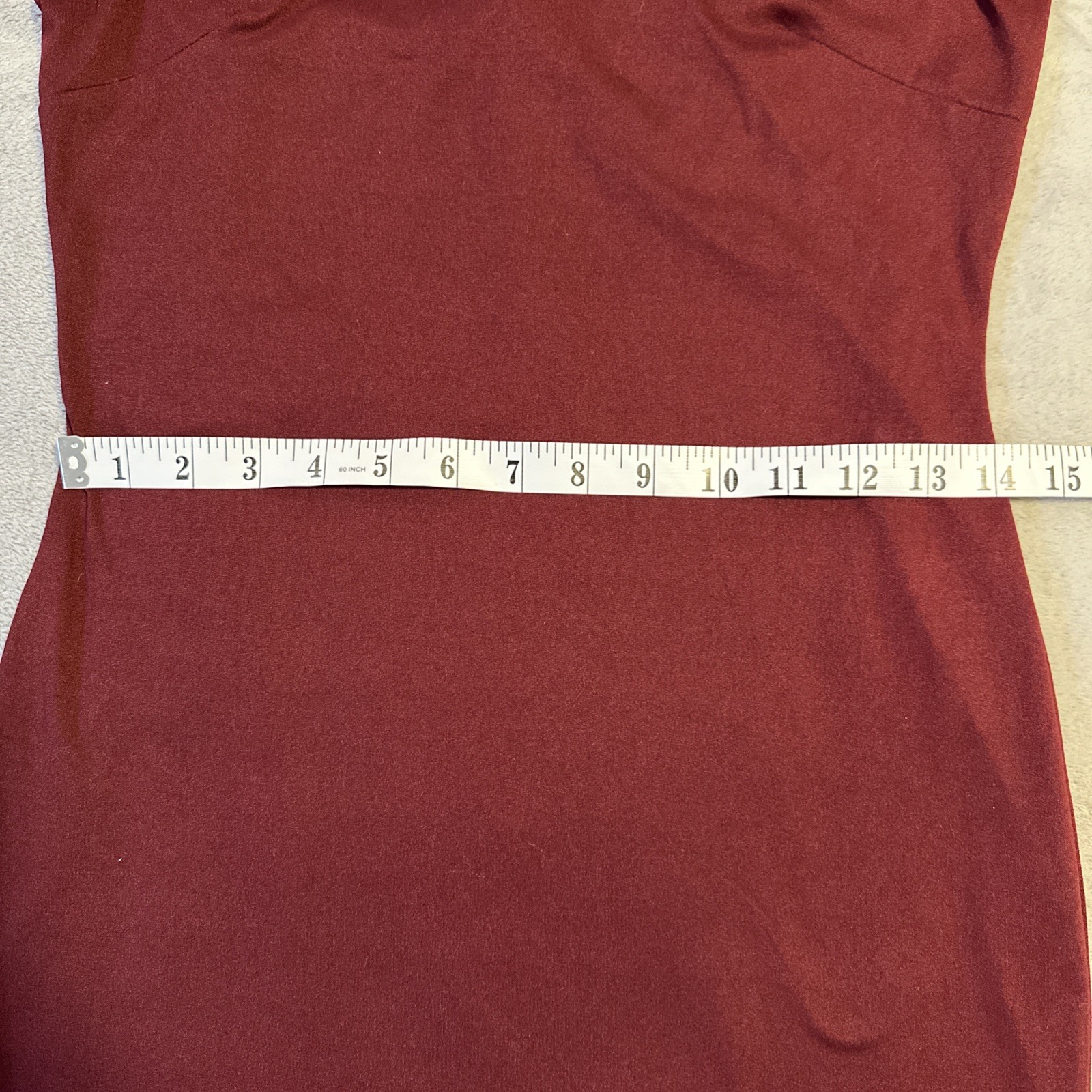 Burgundy Maroon Bodycon Mini Dress - The Vintage Shop - Size L - photo 3