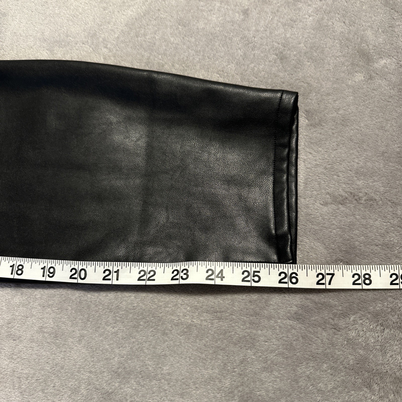 Abercrombie & Fitch Womens Black Small Paperbag Faux Leather Pan - photo 2
