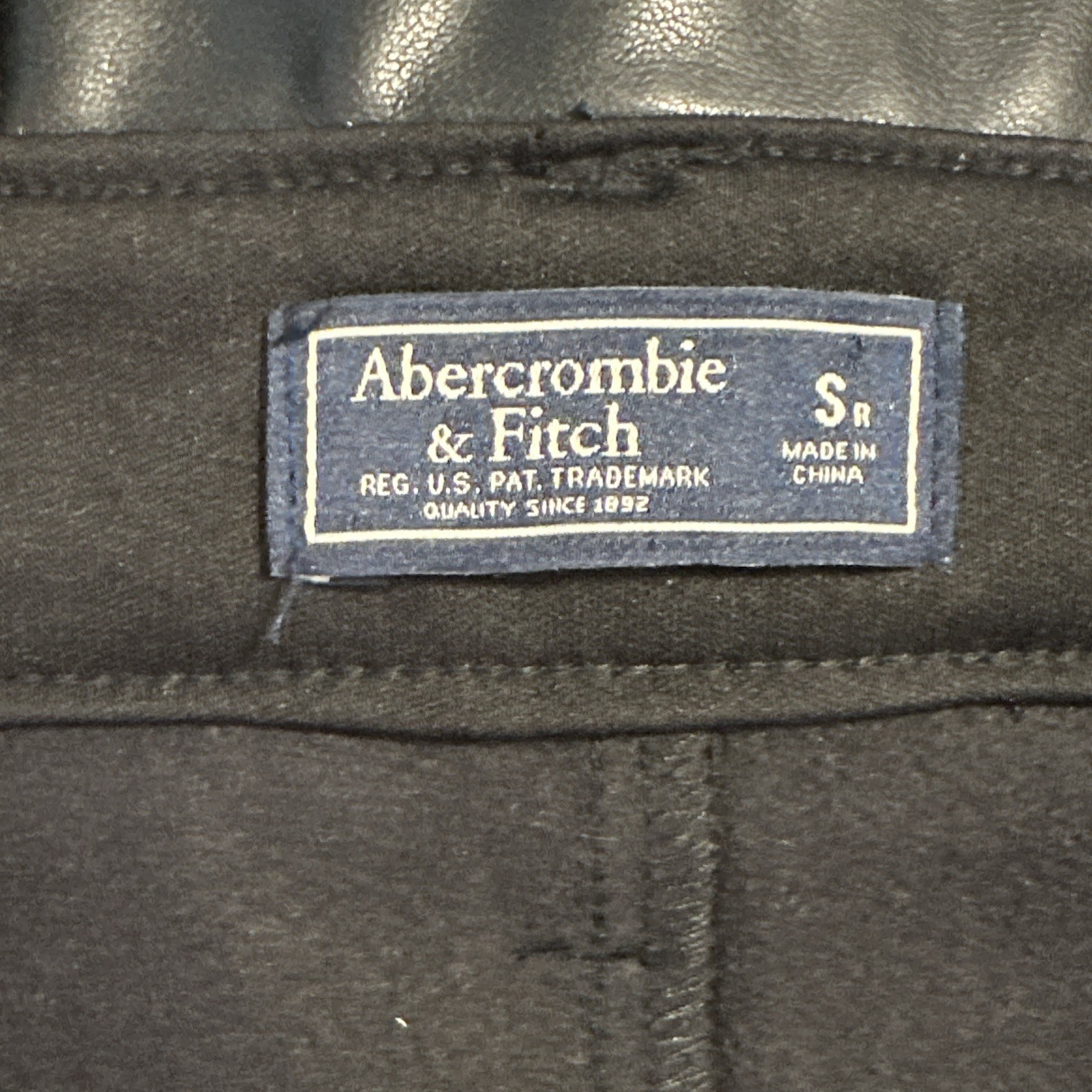 Abercrombie & Fitch Womens Black Small Paperbag Faux Leather Pan - photo 5