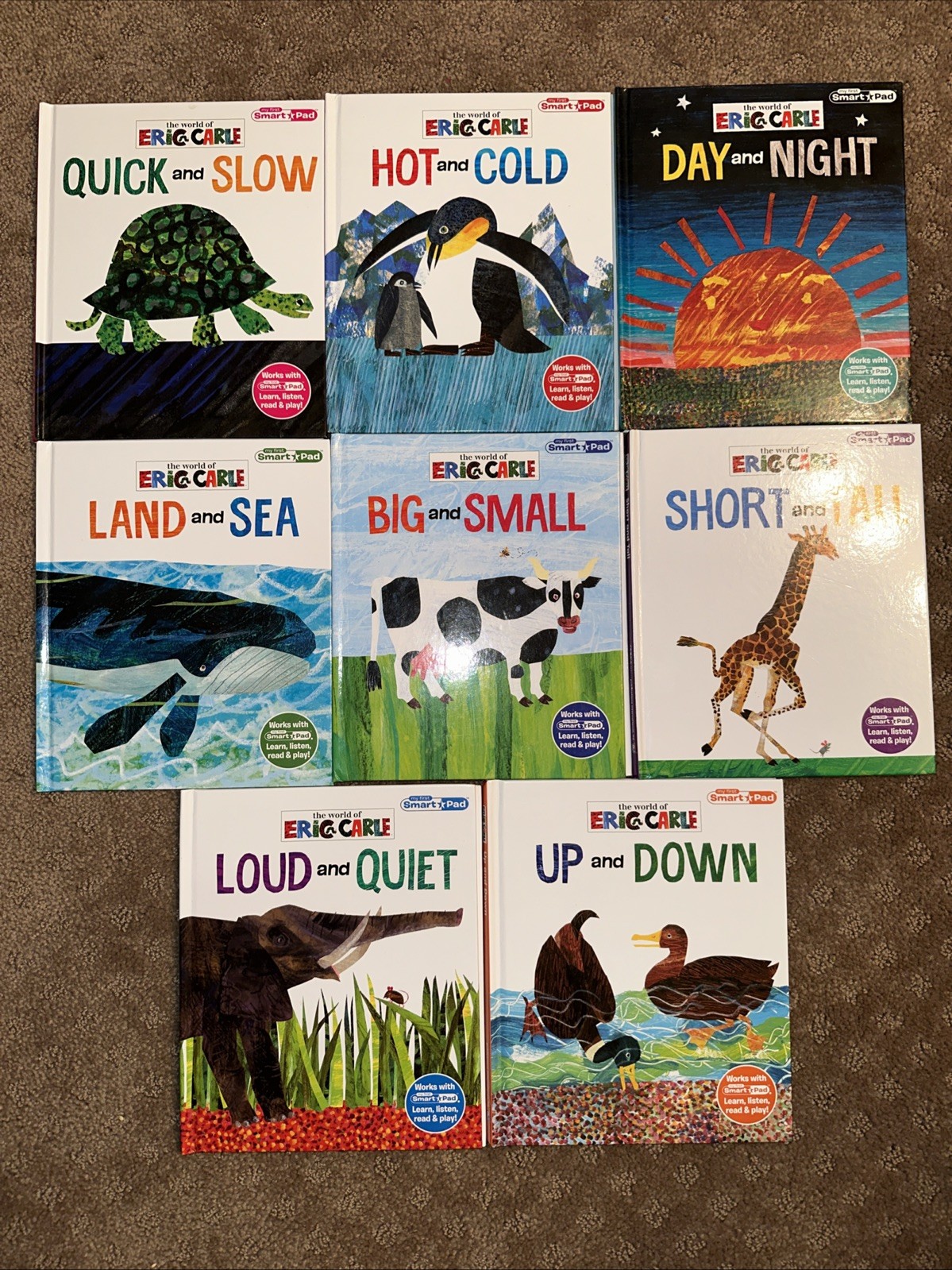 Eric Carle Smart Pad 8 Book Lot Hardcover Books Only VGUC