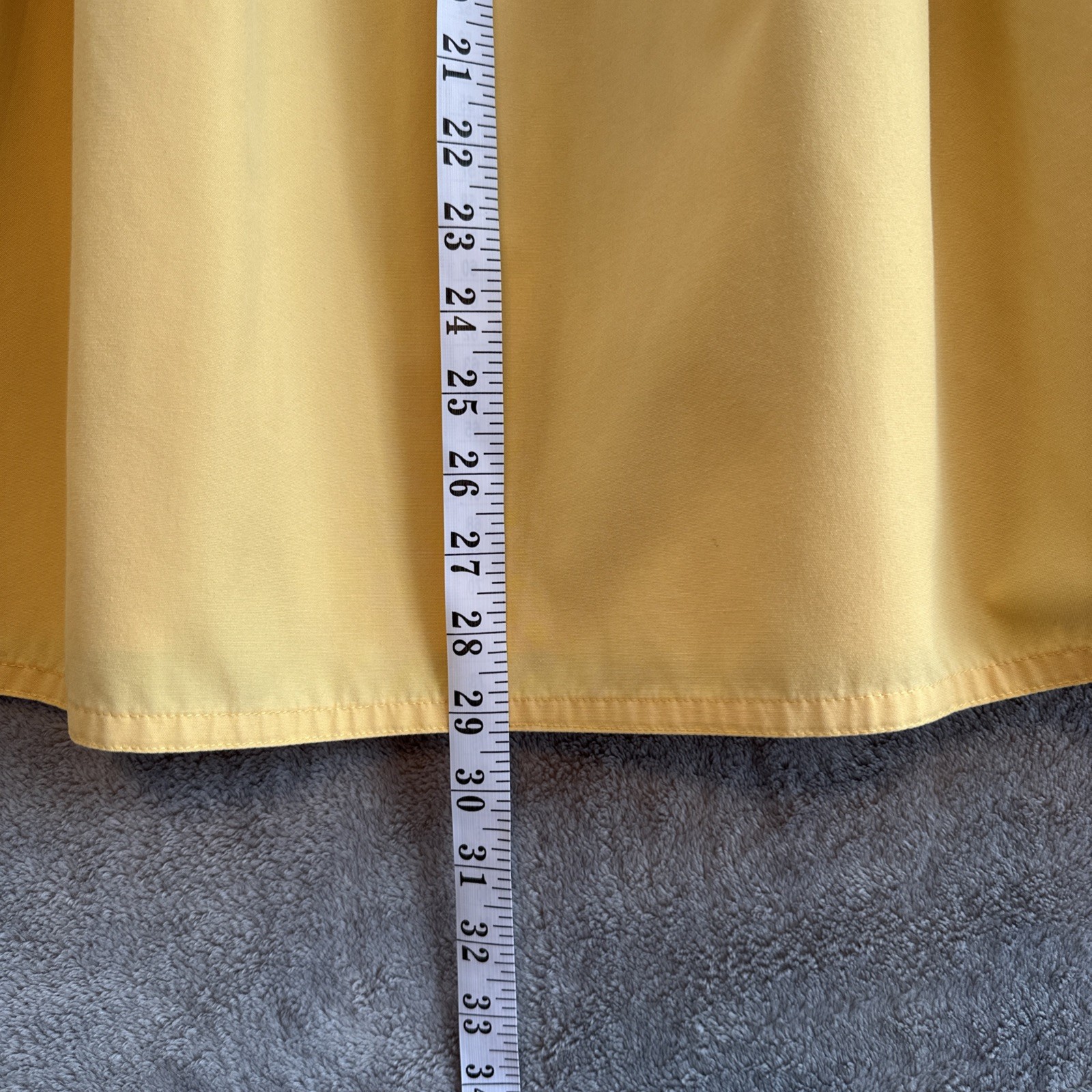 Vintage ROUIE Midi Skirt Butter Yellow Size 10 Pockets 80s - photo 2