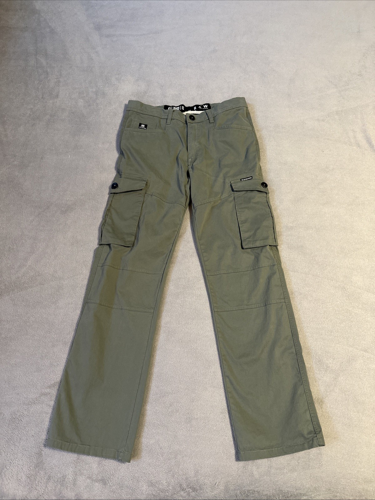 G-Star Raw Cargo 3D Pants Size 30 Button Pocket Army Green - photo 2