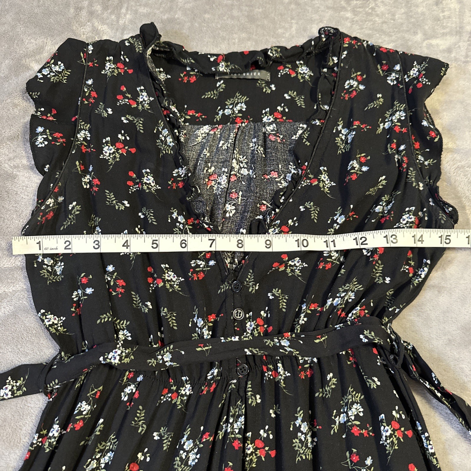 Ditsy Floral Midi Dress XS Prairie Boho Suzy Shier Cottagecore - photo 2