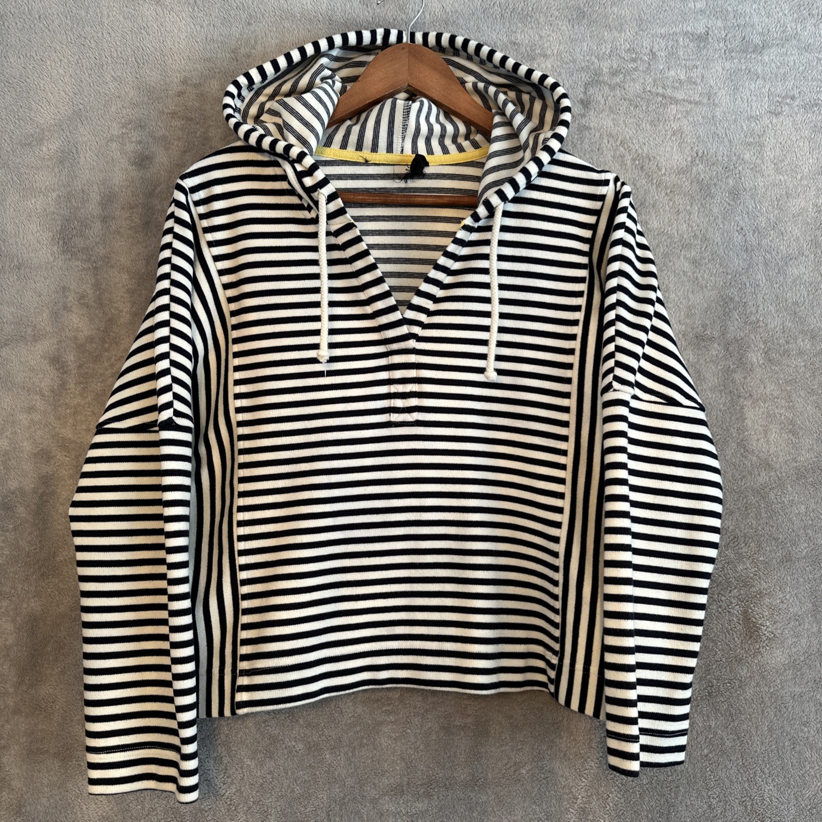 Jane + Delancey Nautical Striped Hoodie Women's XL