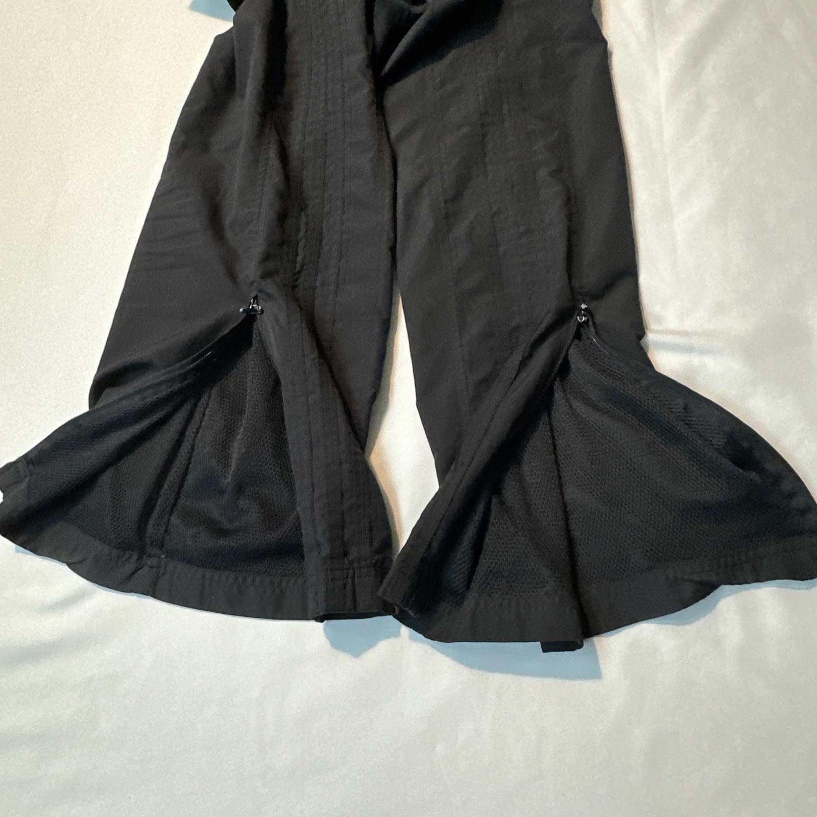 VINTAGE Adidas Pants Mens Medium Black Logo Mesh-Lined Zip Ankle - photo 4