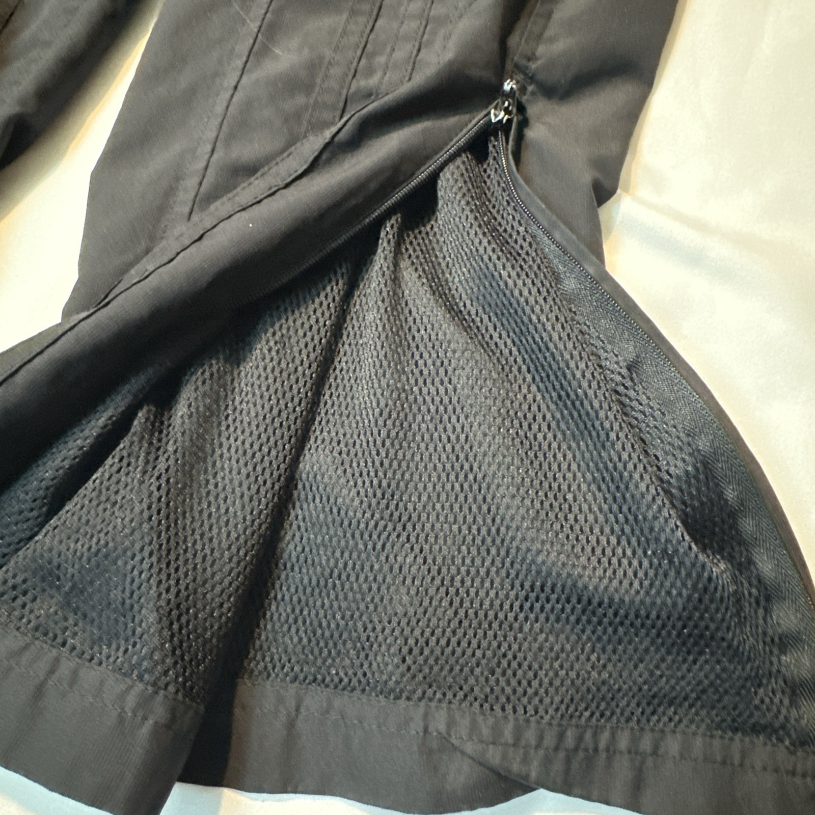 VINTAGE Adidas Pants Mens Medium Black Logo Mesh-Lined Zip Ankle - photo 5