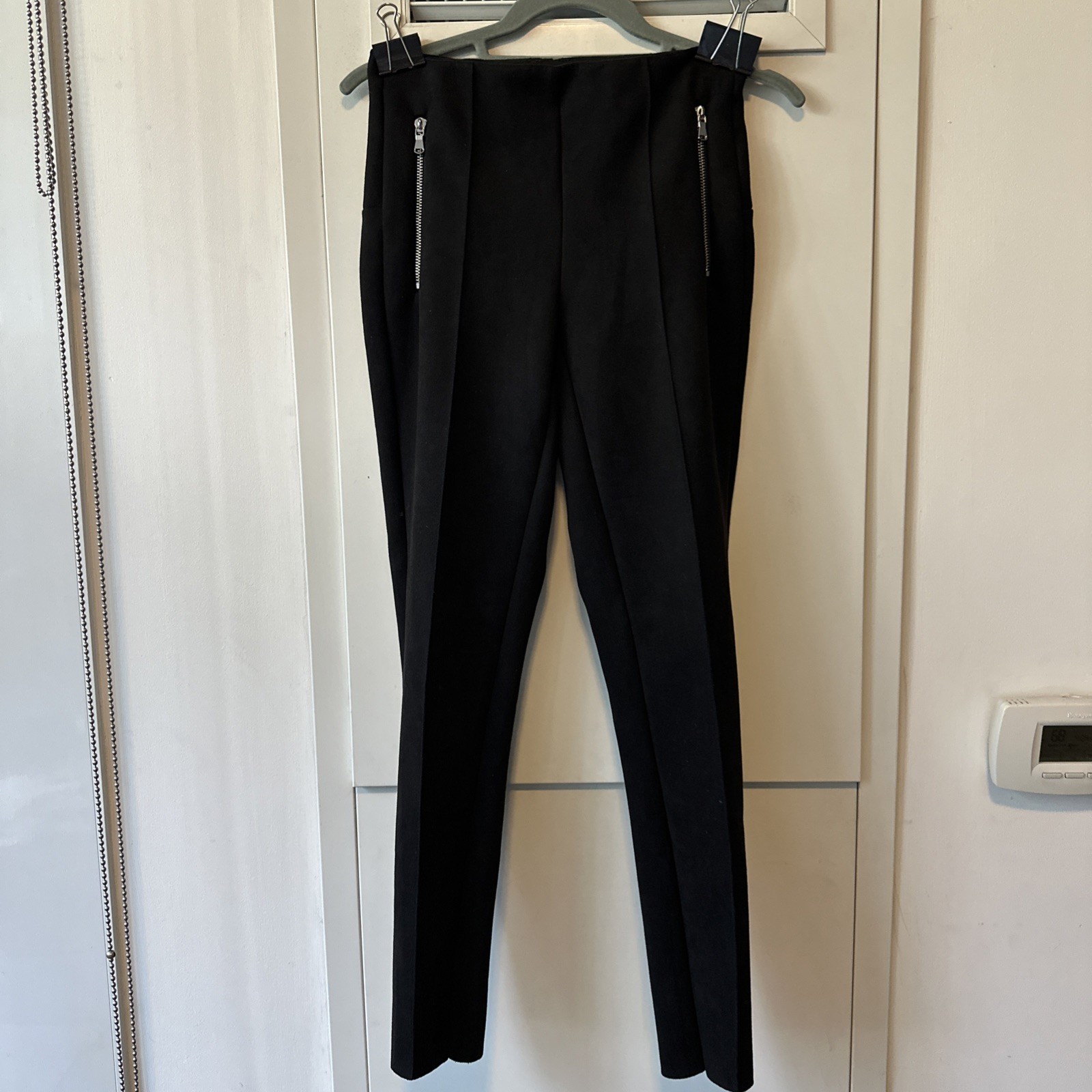 Vero Moda Black High Waisted Faux Suede Leggings XS