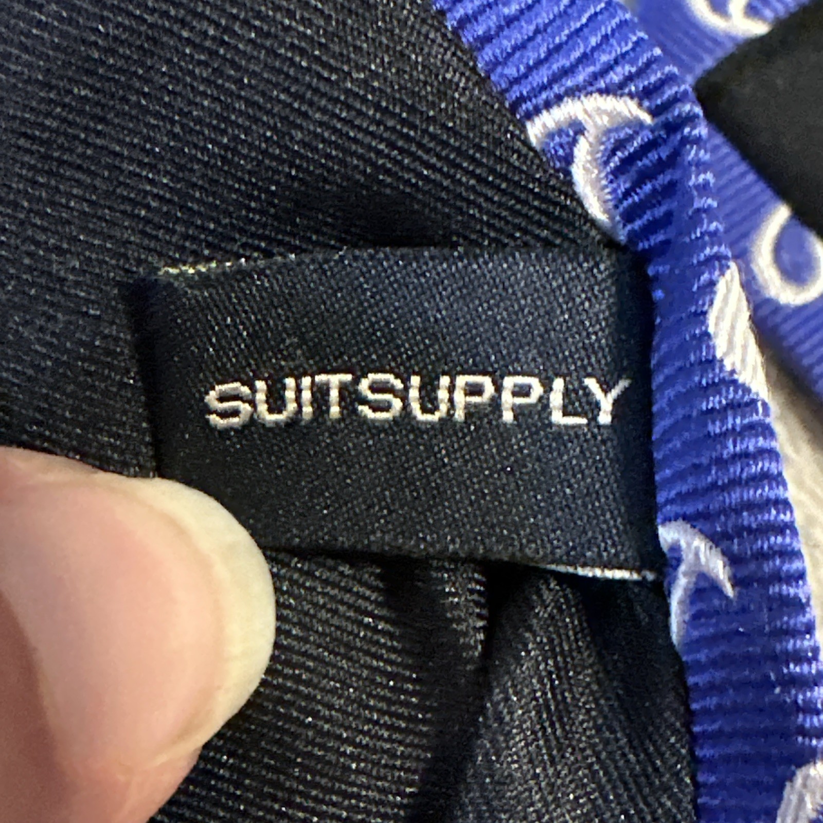 SUITSUPPLY Men's Tie Pure Silk light blue with white paisley out - photo 3