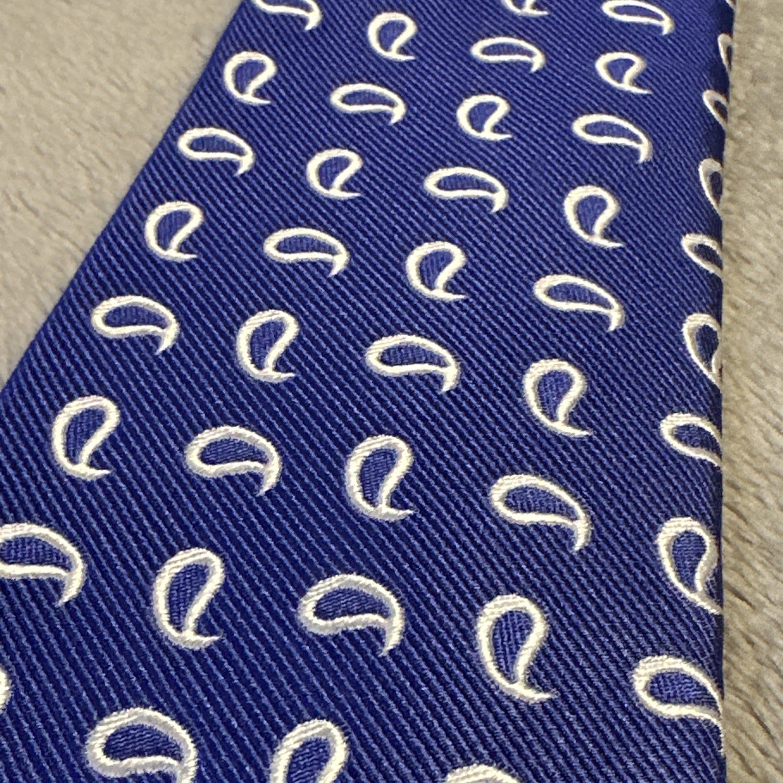 SUITSUPPLY Men's Tie Pure Silk light blue with white paisley out - photo 5