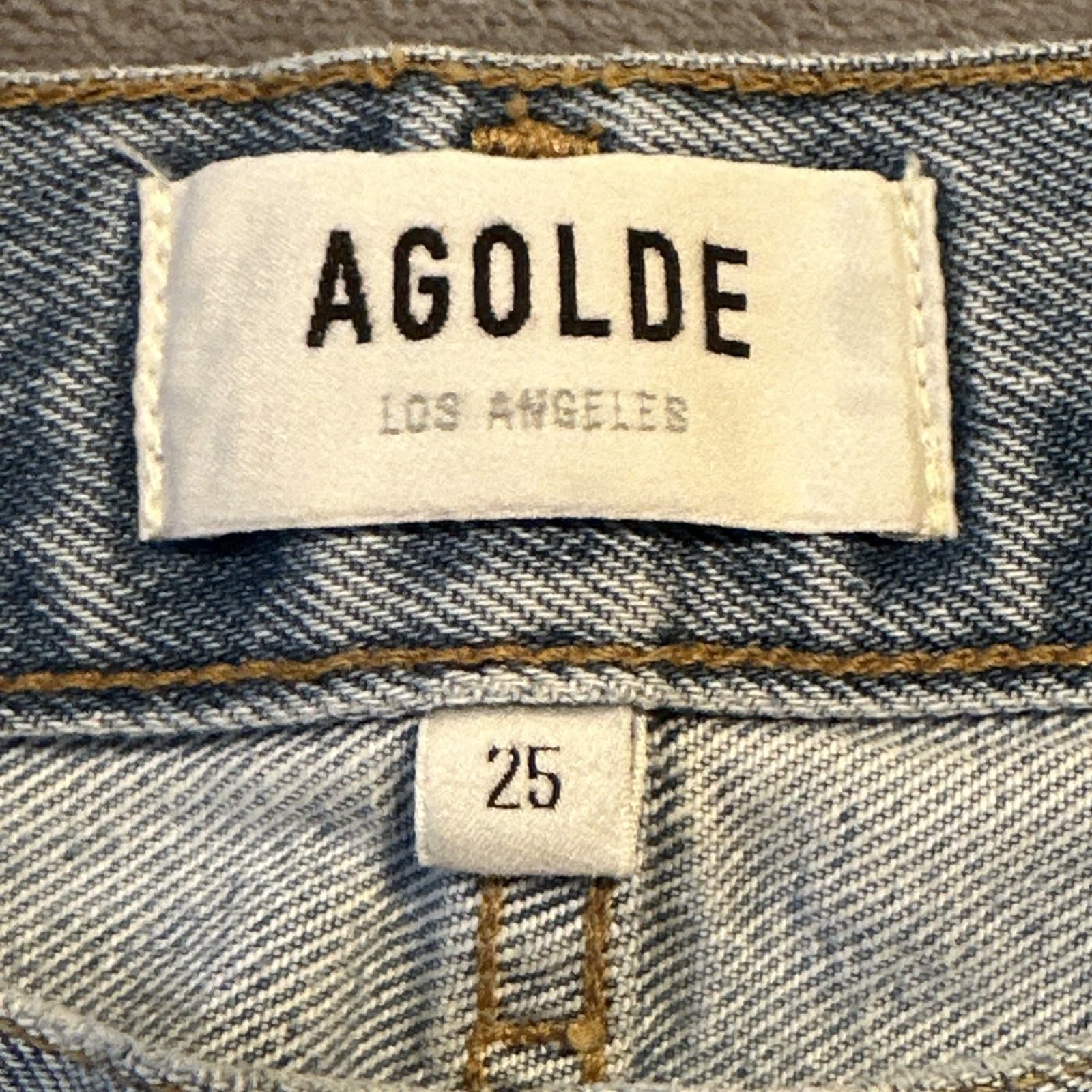 AGOLDE High Rise Tapered Baggy Jeans Light Wash Size 25 - photo 5