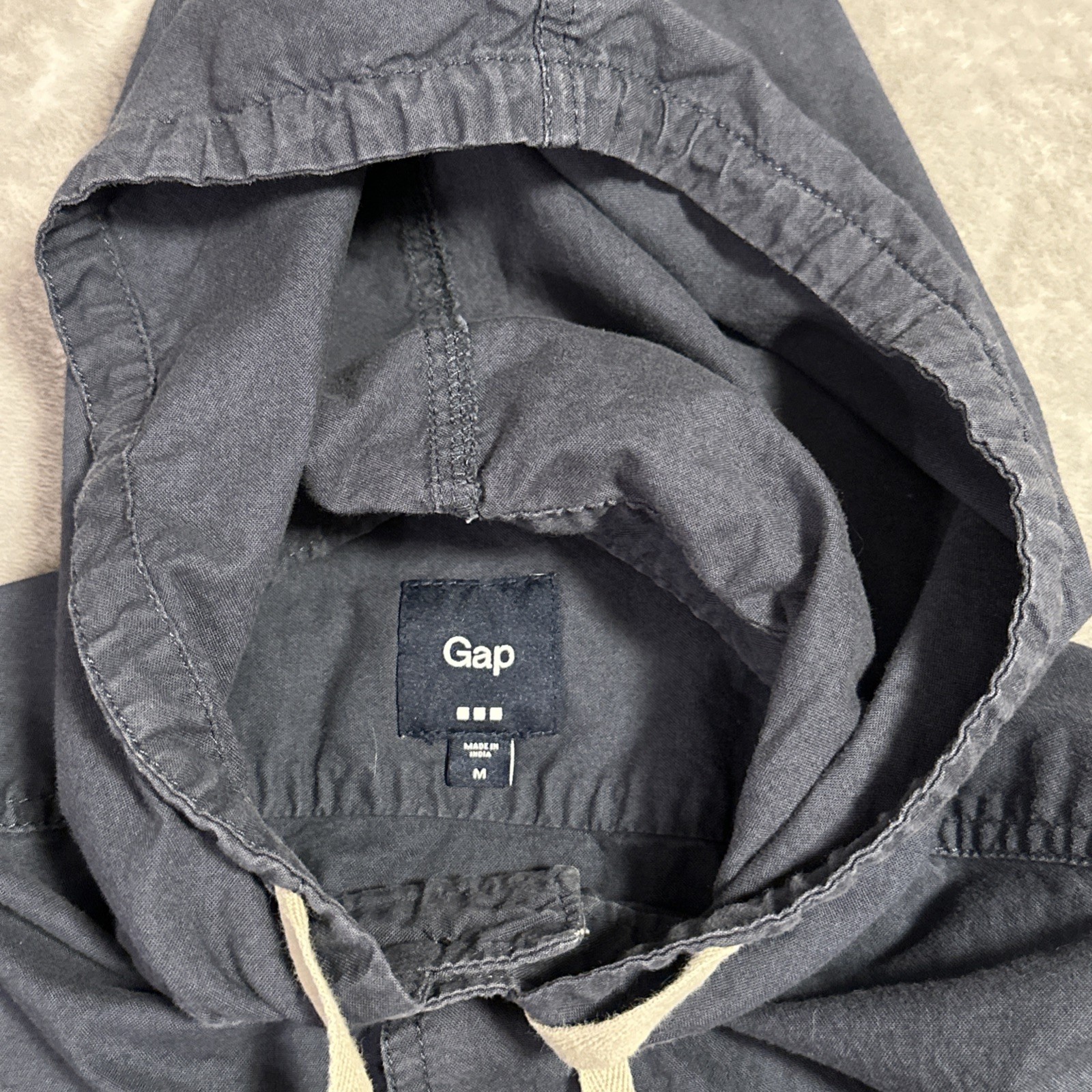 Gap Hooded Shacket - Men's Medium - Blue Lightweight Utility Shi - photo 5