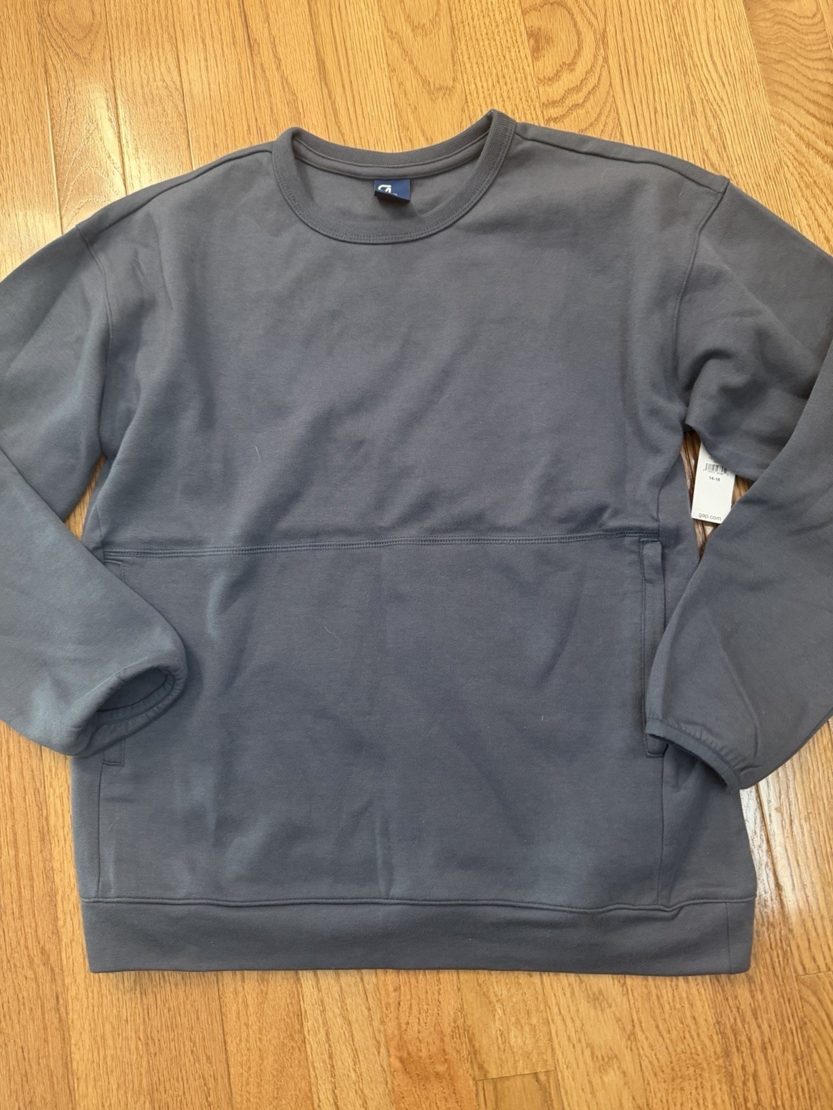 GAP FIT KIDS Sweatshirt Grey Size 14 16 XXL NWT