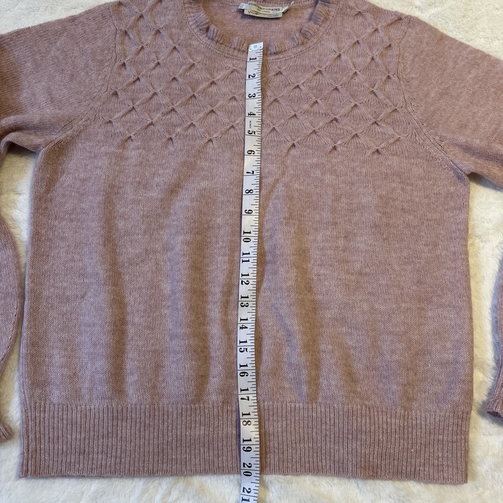 Contemporaine Simons Pink Alpaca Wool Blend Sweater XL - photo 3
