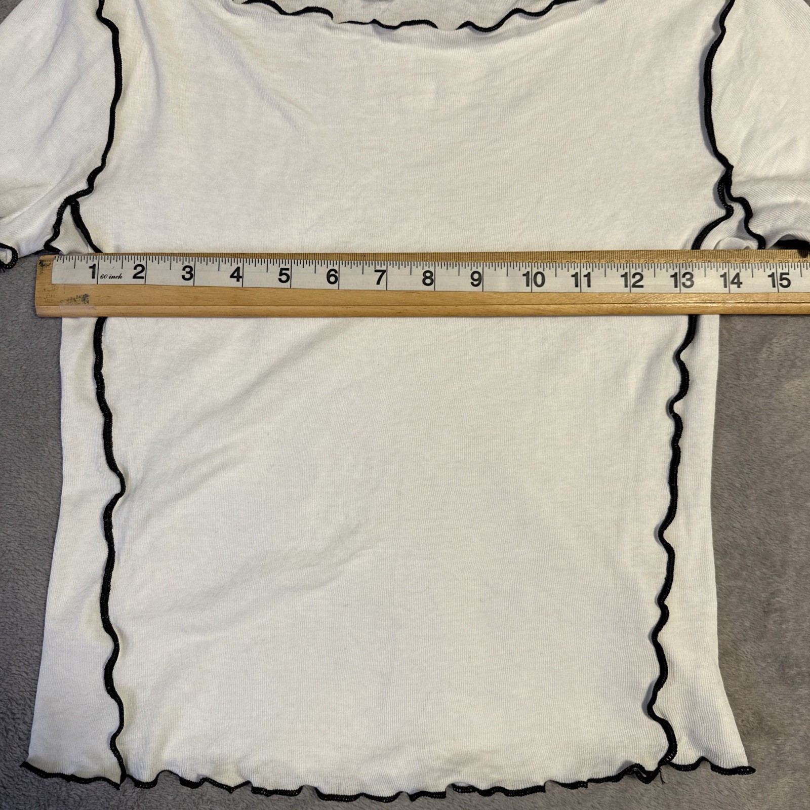 MNG Lettuce Edge T-Shirt White XS - photo 2