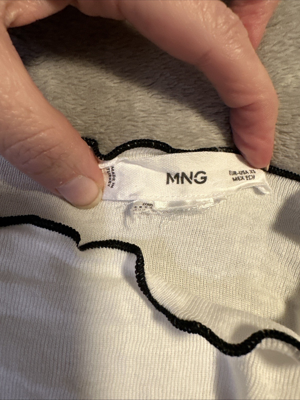 MNG Lettuce Edge T-Shirt White XS - photo 4
