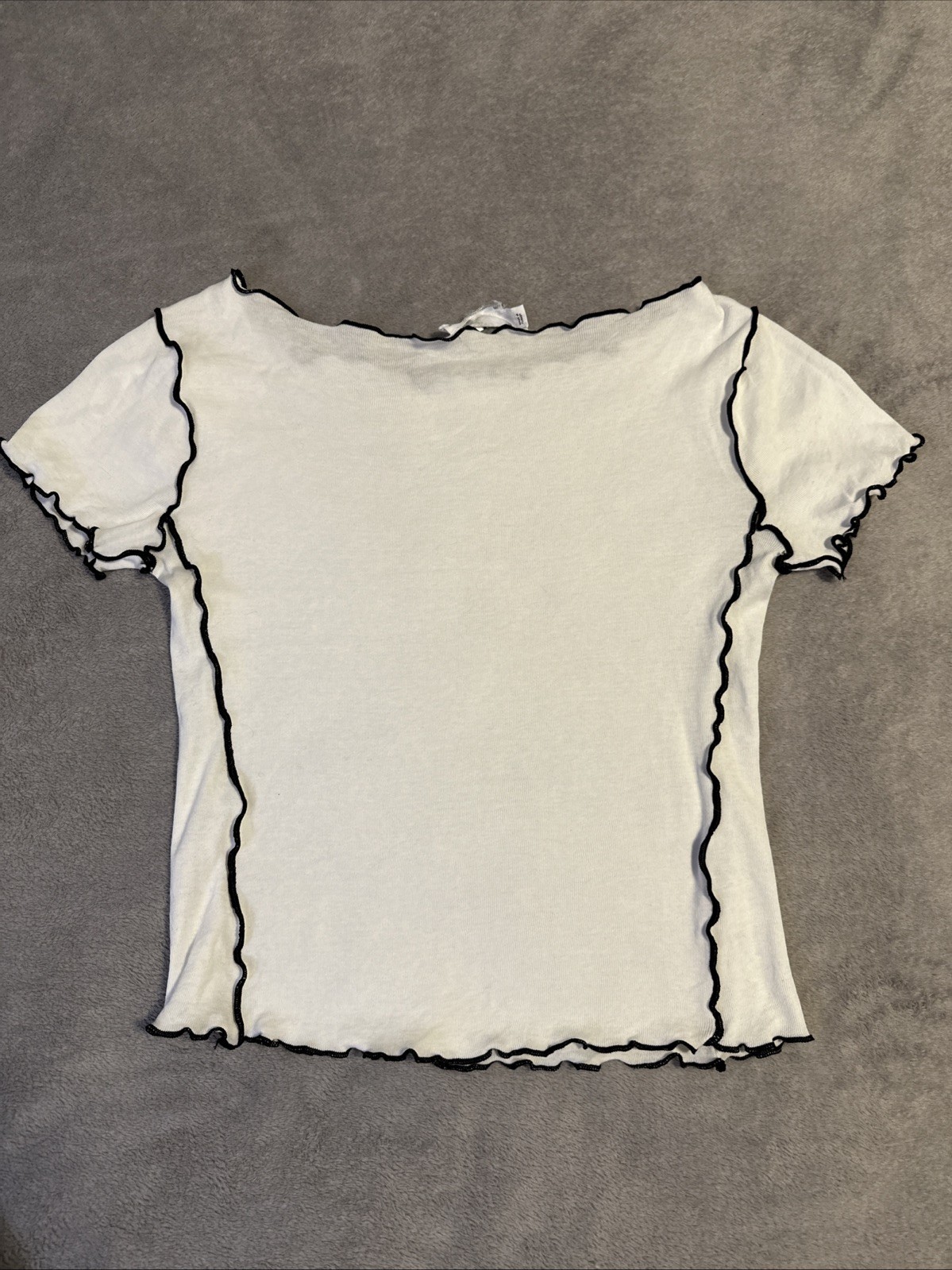 MNG Lettuce Edge T-Shirt White XS - photo 5