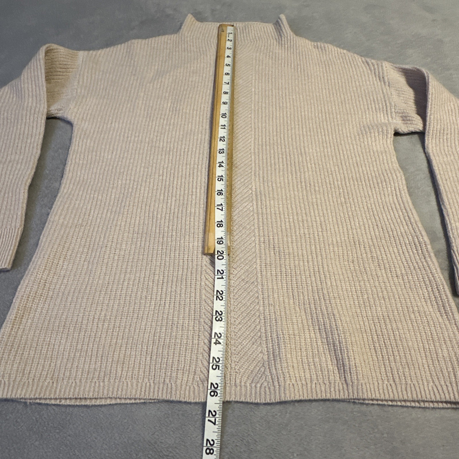 Rachel Zoe Blush Pink Merino Wool Mock Neck Sweater - Small - photo 3