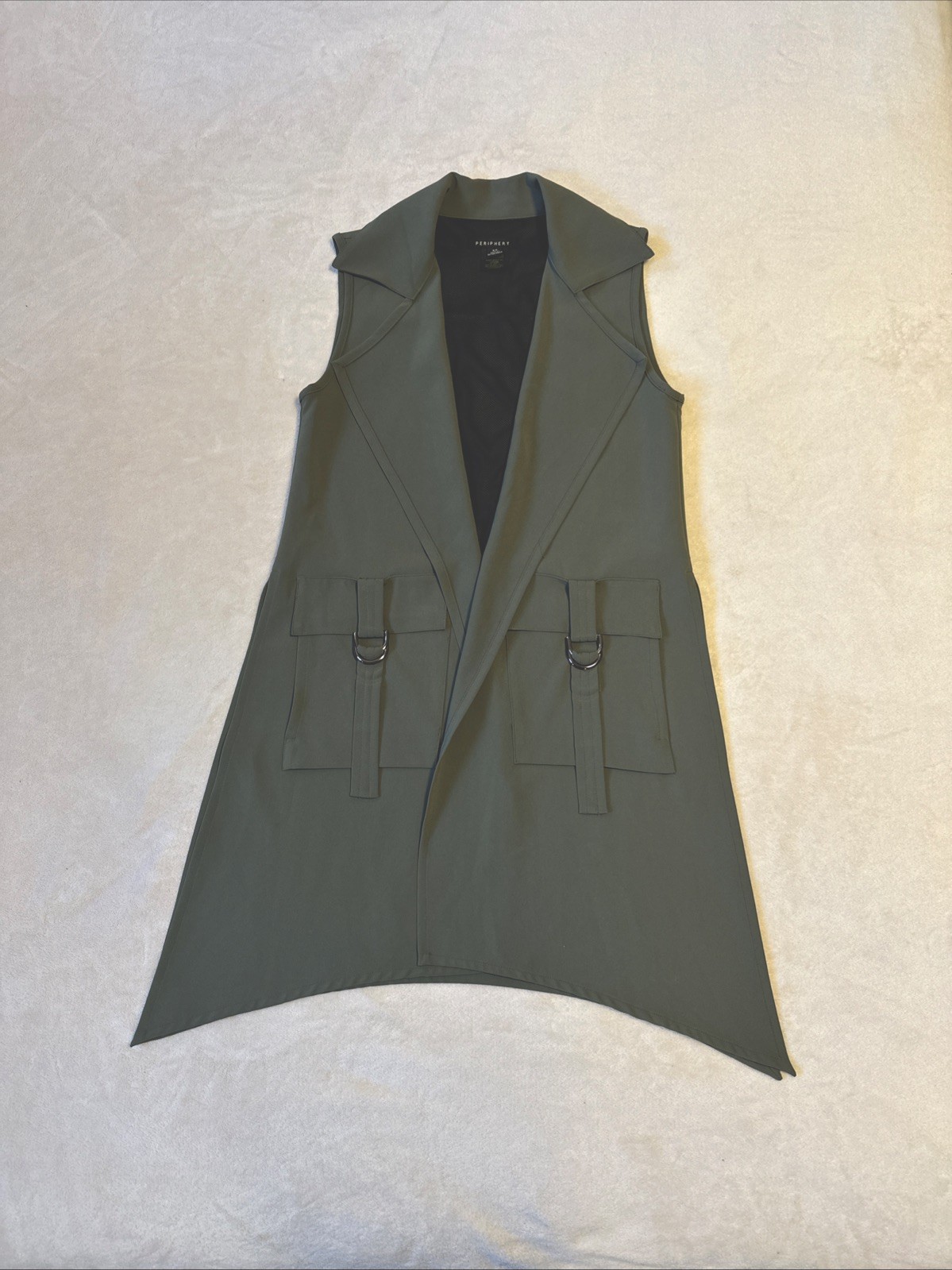 Periphery Olive Green Longline Vest - Small - photo 2