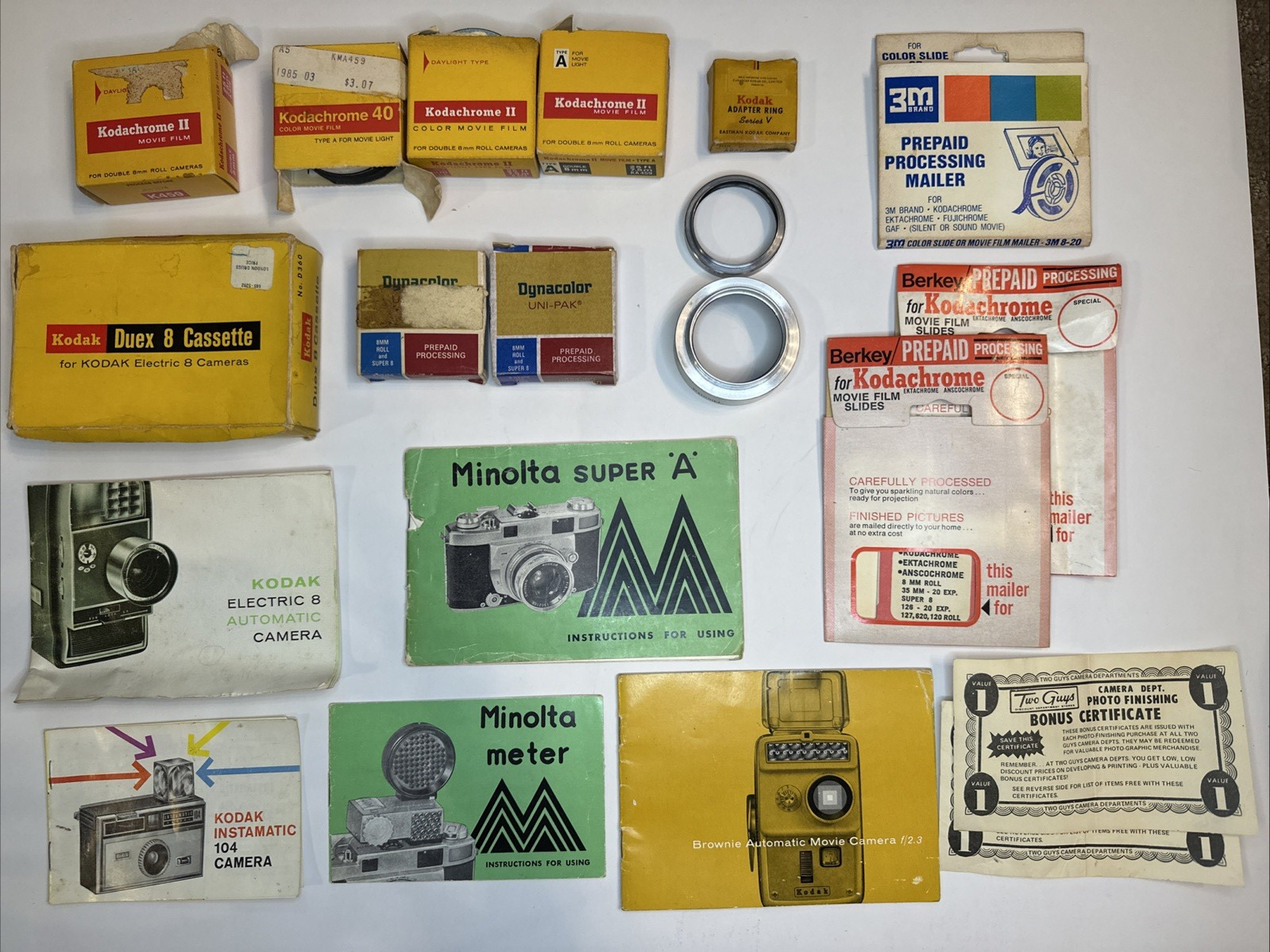 Vintage Kodak 8mm Movie Film Boxes