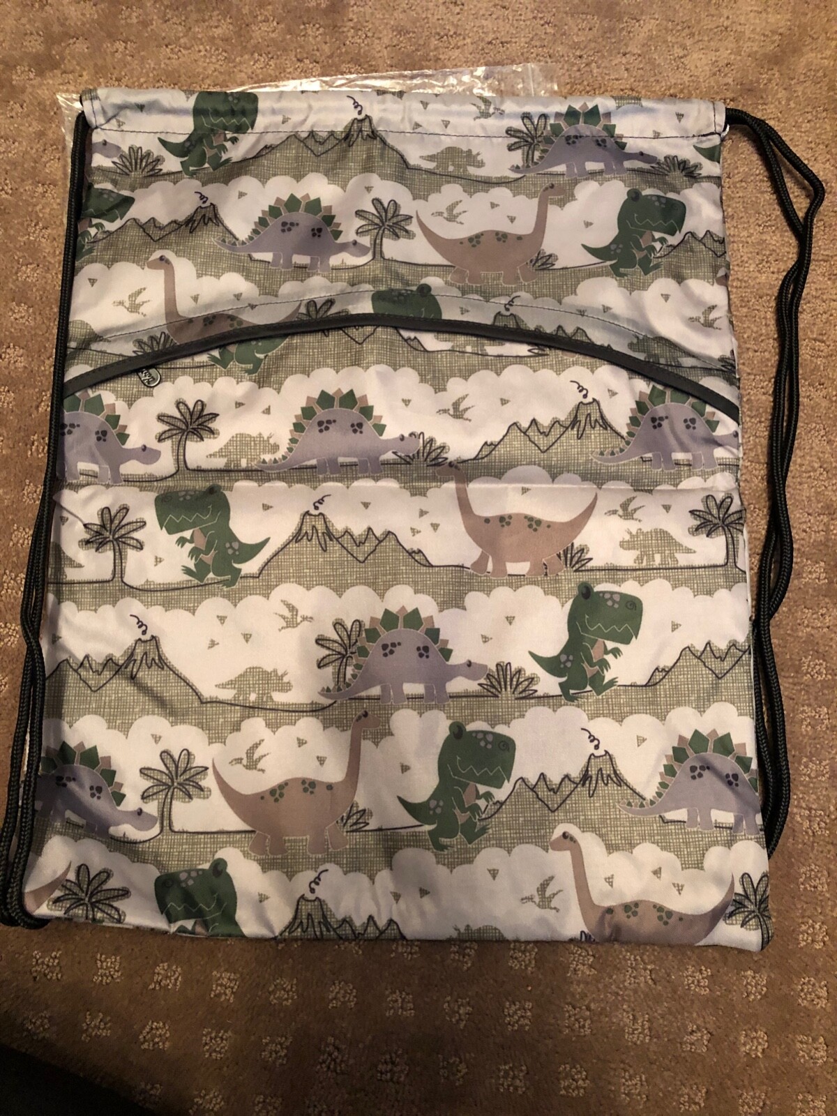 Thirty-One Gifts Cinch Sac Backpack Dino Parade New Rare HTF Kid