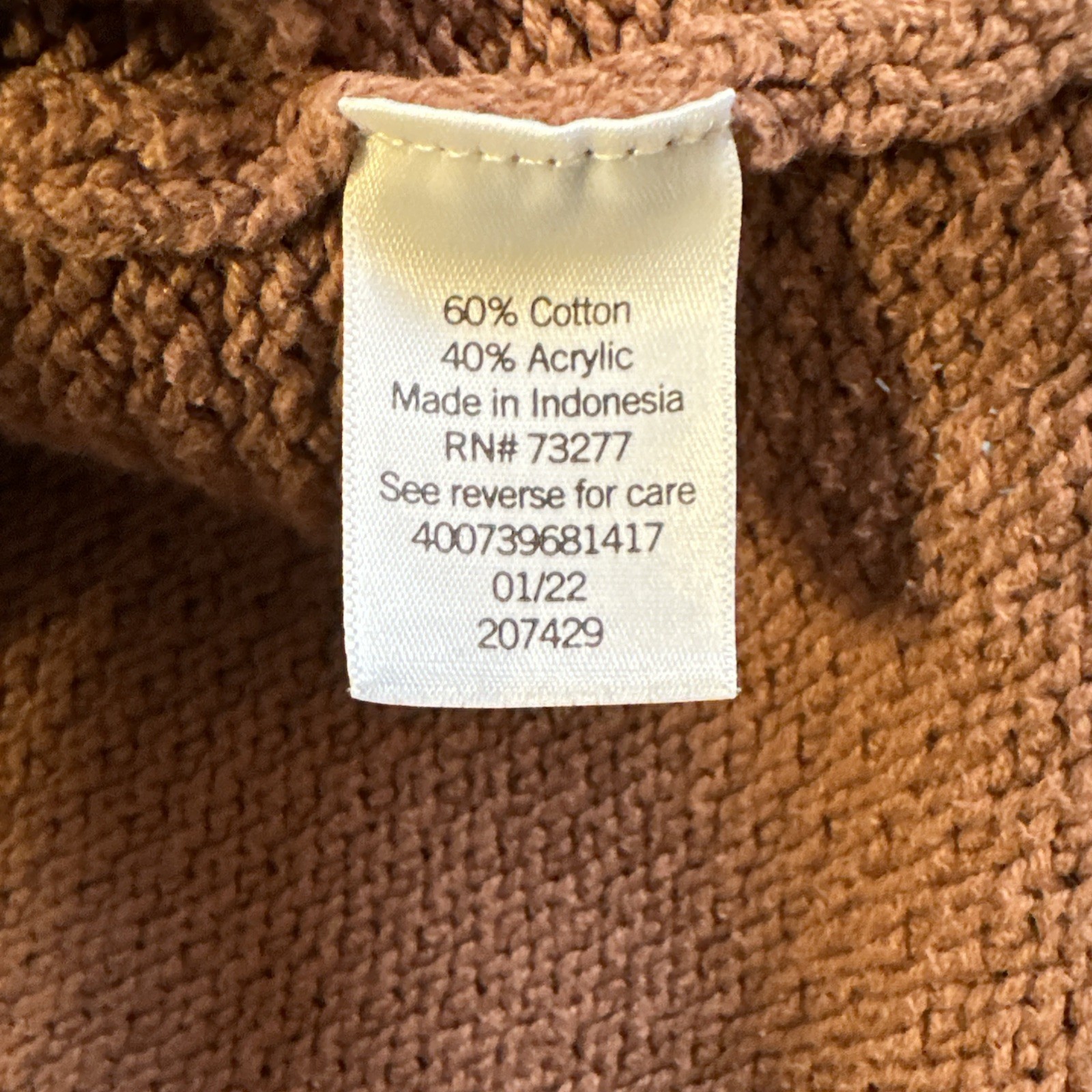 Sonoma Knit Sweater Women's Medium Brown Henley - photo 3