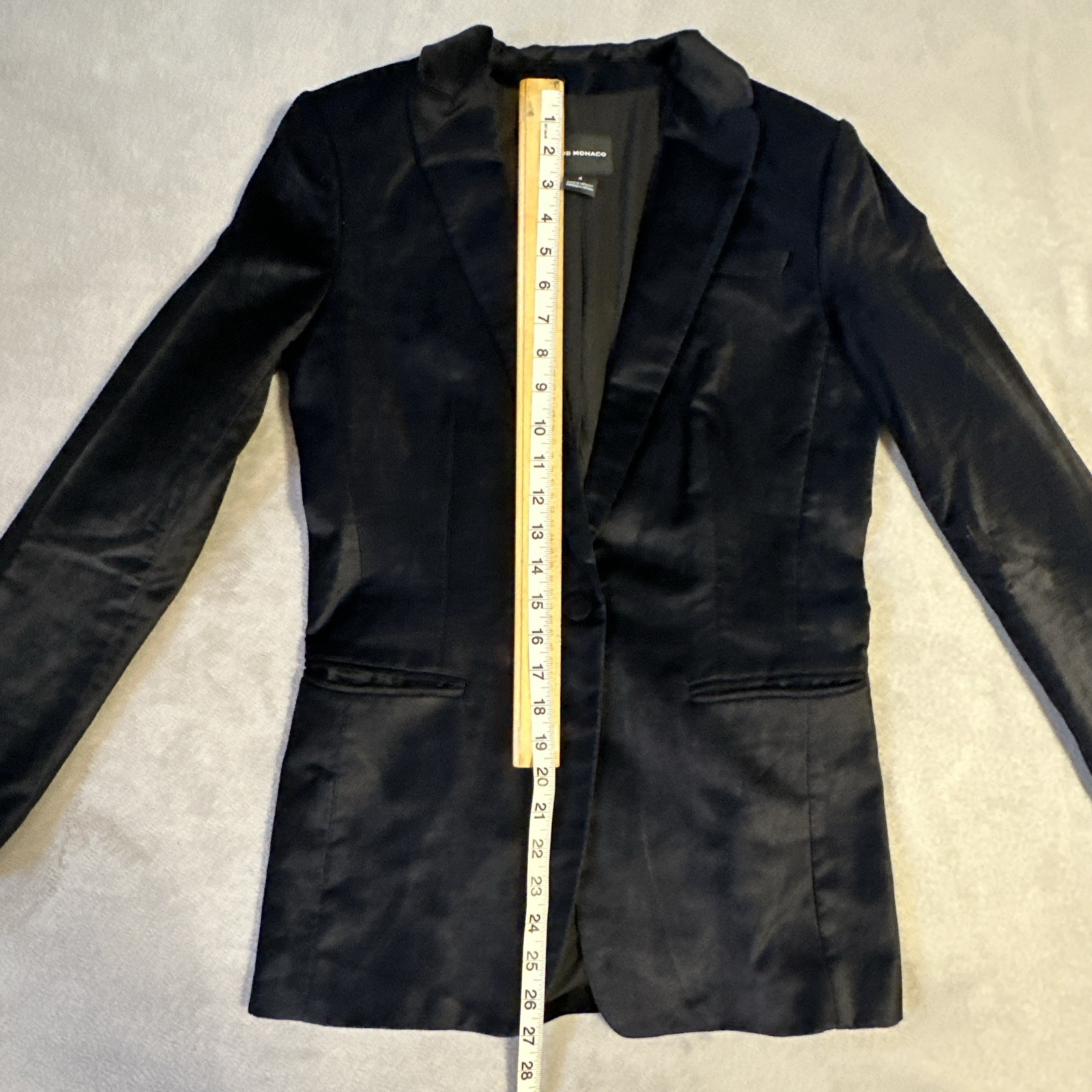 Club Monaco Blue Velvet Blazer Women's 4 - photo 3