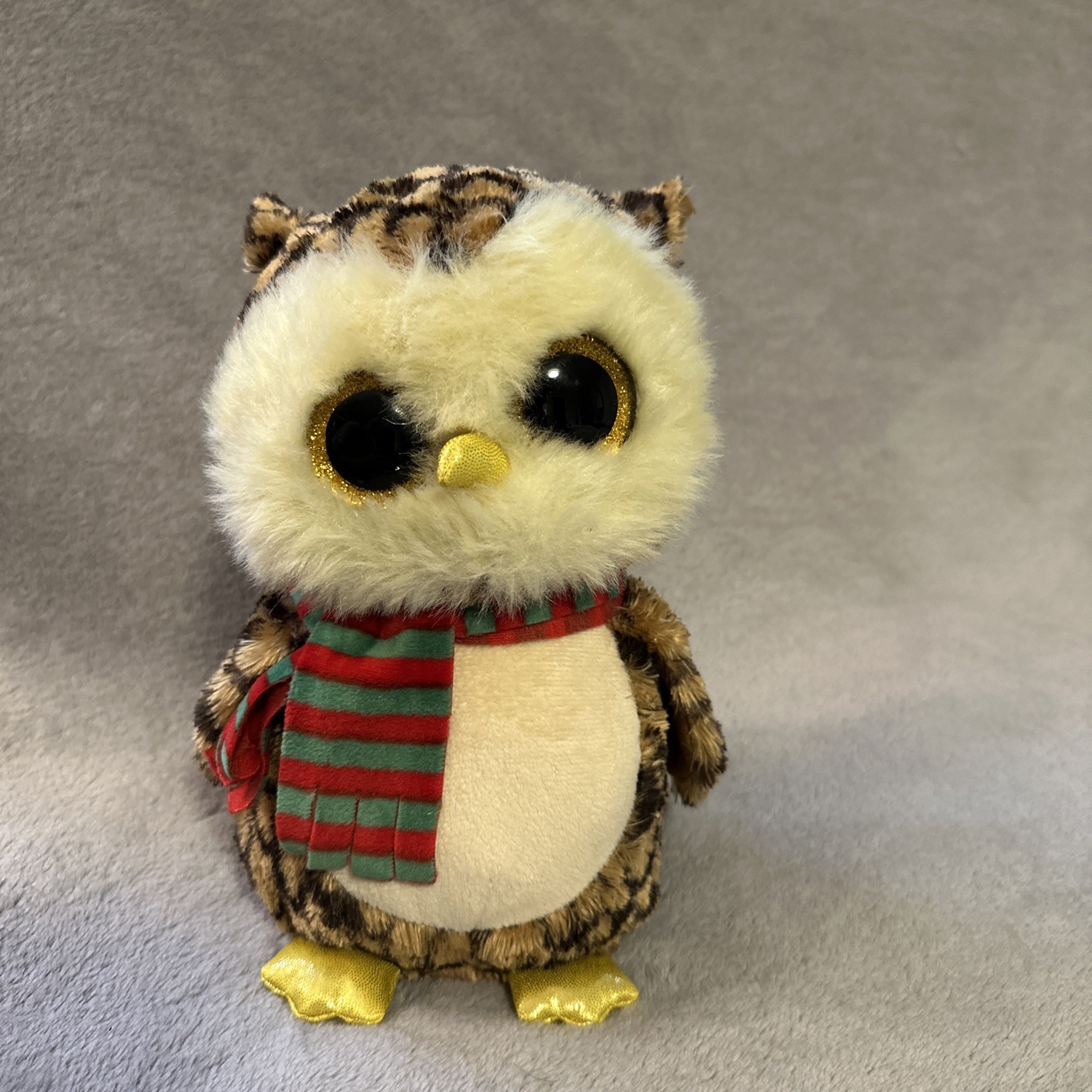 TY Beanie Boos 9" Wise The Owl Plush Stuffed Animal Gold Glitter