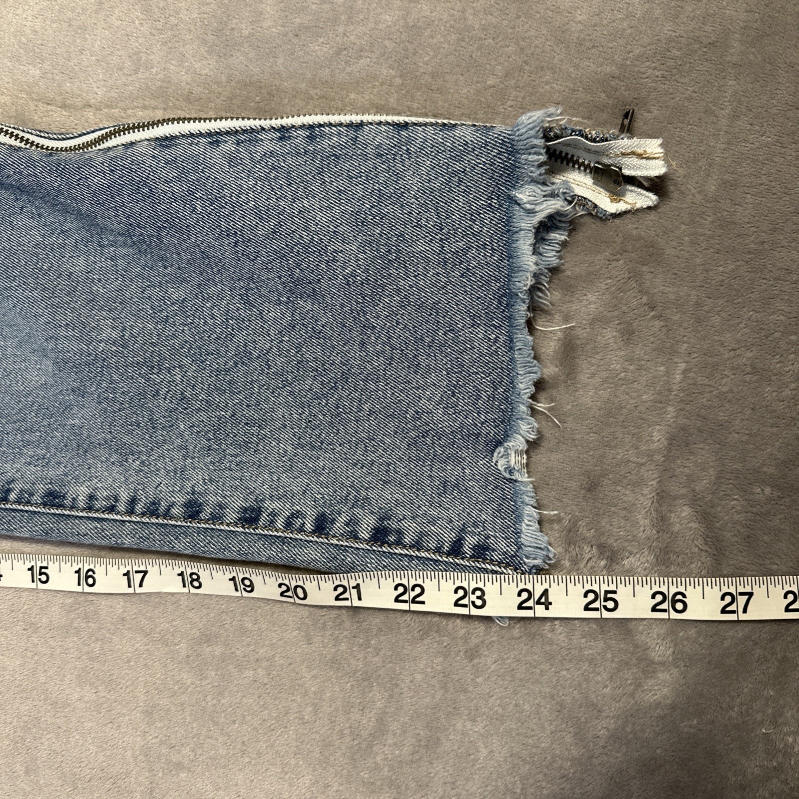 Wild Fable Jeans Full Side Zip Size 6 Womens Light Wash Ankle Di - photo 2