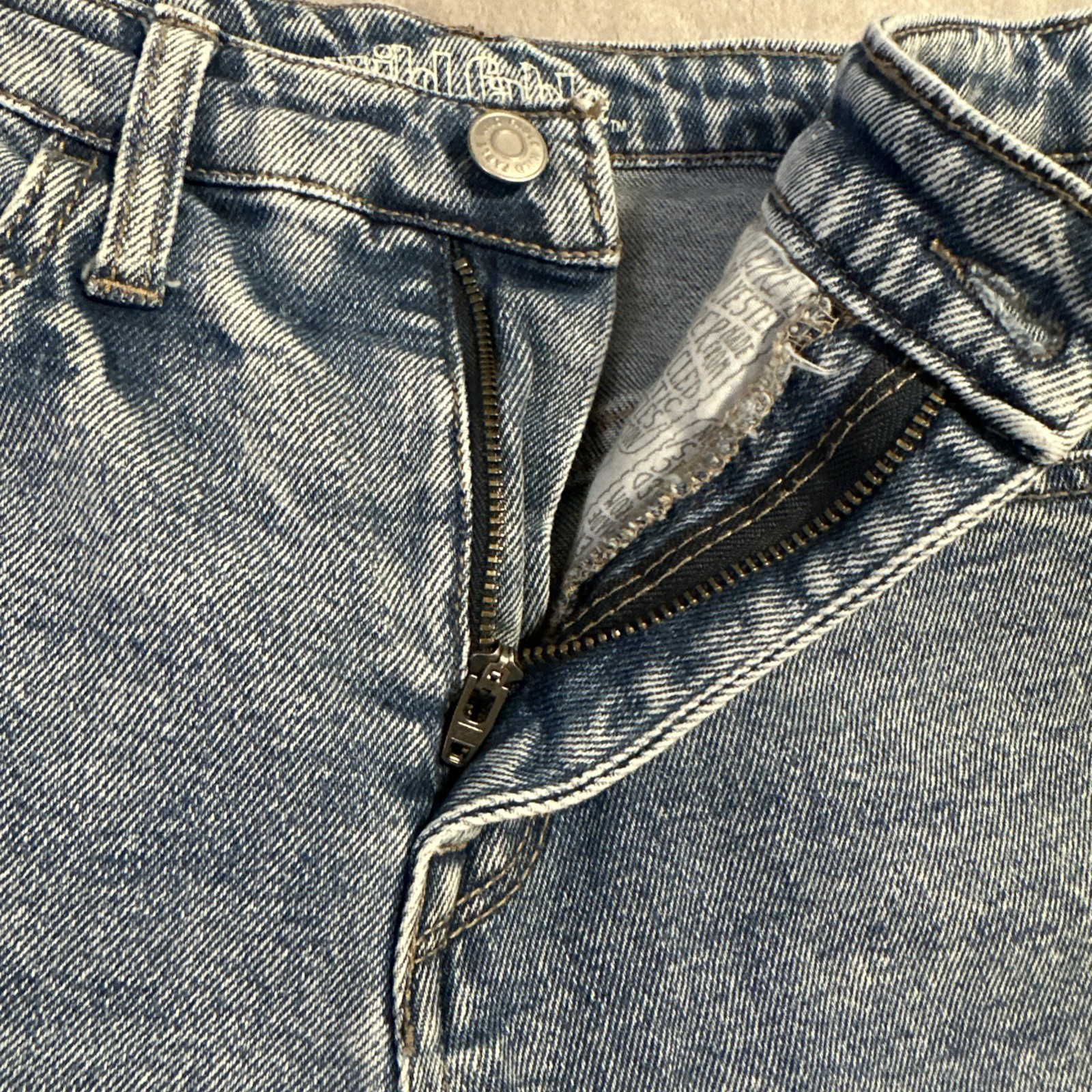 Wild Fable Jeans Full Side Zip Size 6 Womens Light Wash Ankle Di - photo 4