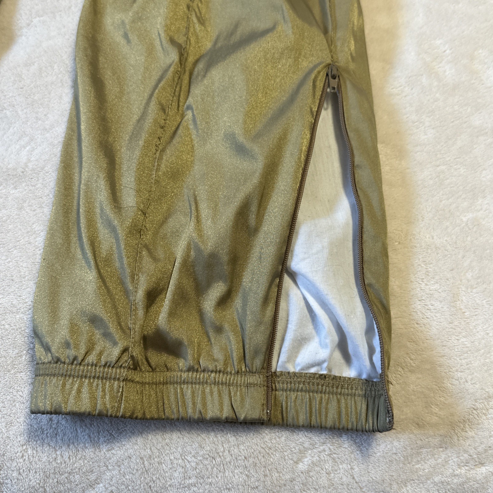 Vintage 90s HEAD Sportswear Track Pants Women's Large Nylon Tan - photo 5